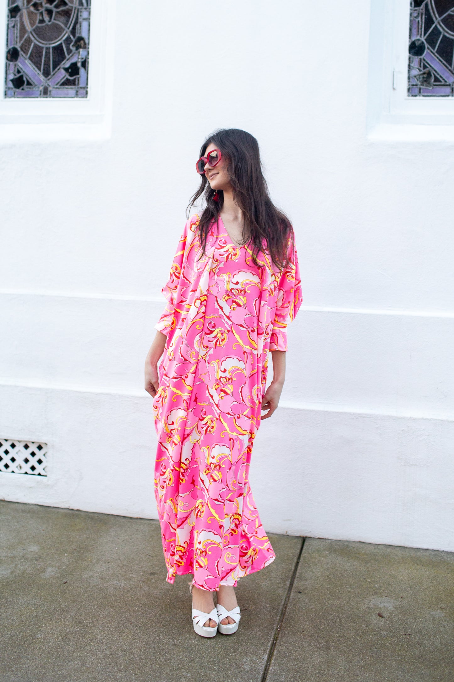 Gracie Caftan in Pink Pop PRE-ORDER