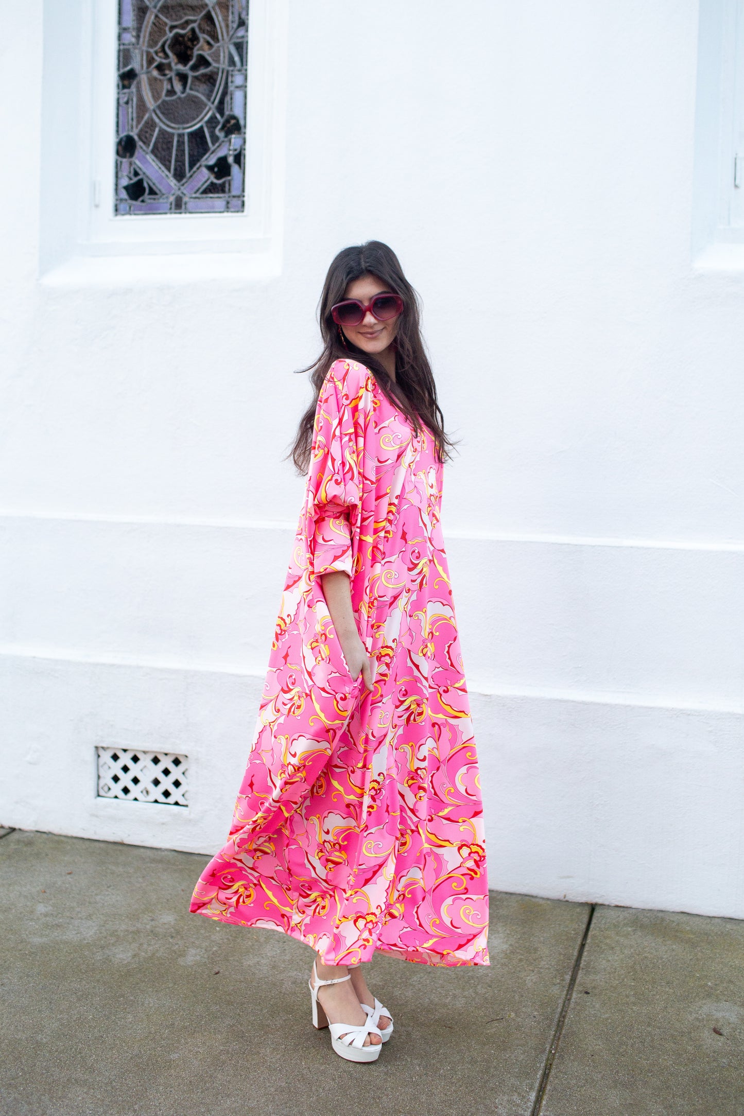 Gracie Caftan in Pink Pop PRE-ORDER