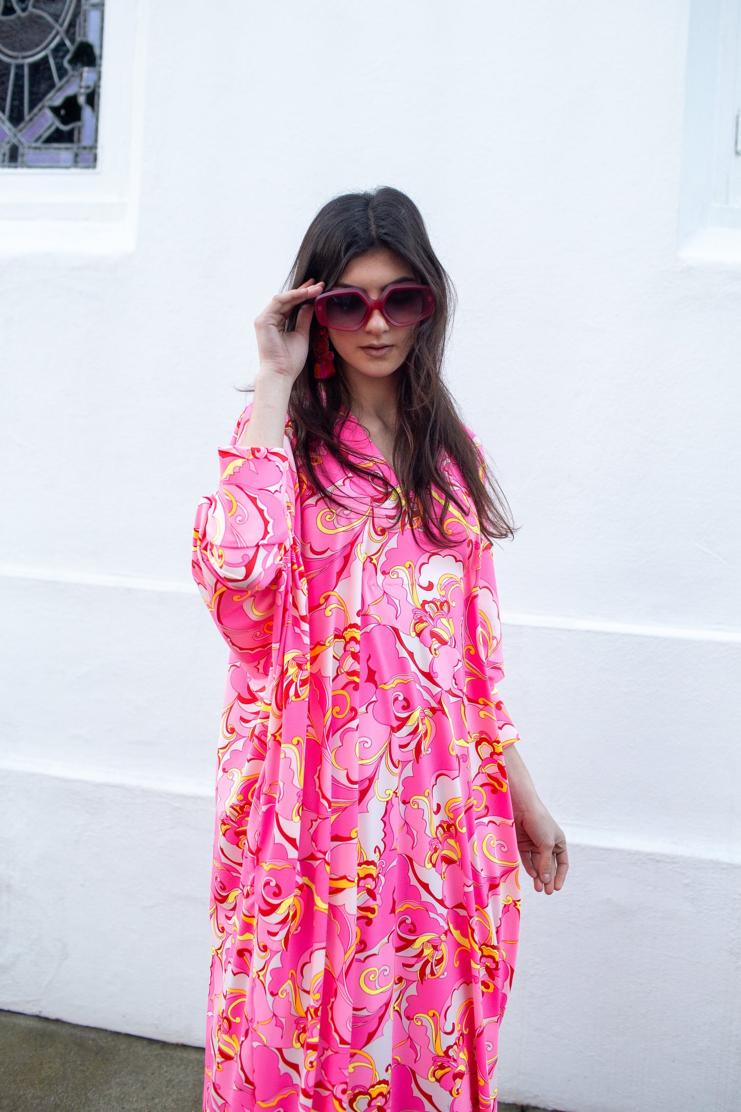 Gracie Caftan in Pink Pop PRE-ORDER