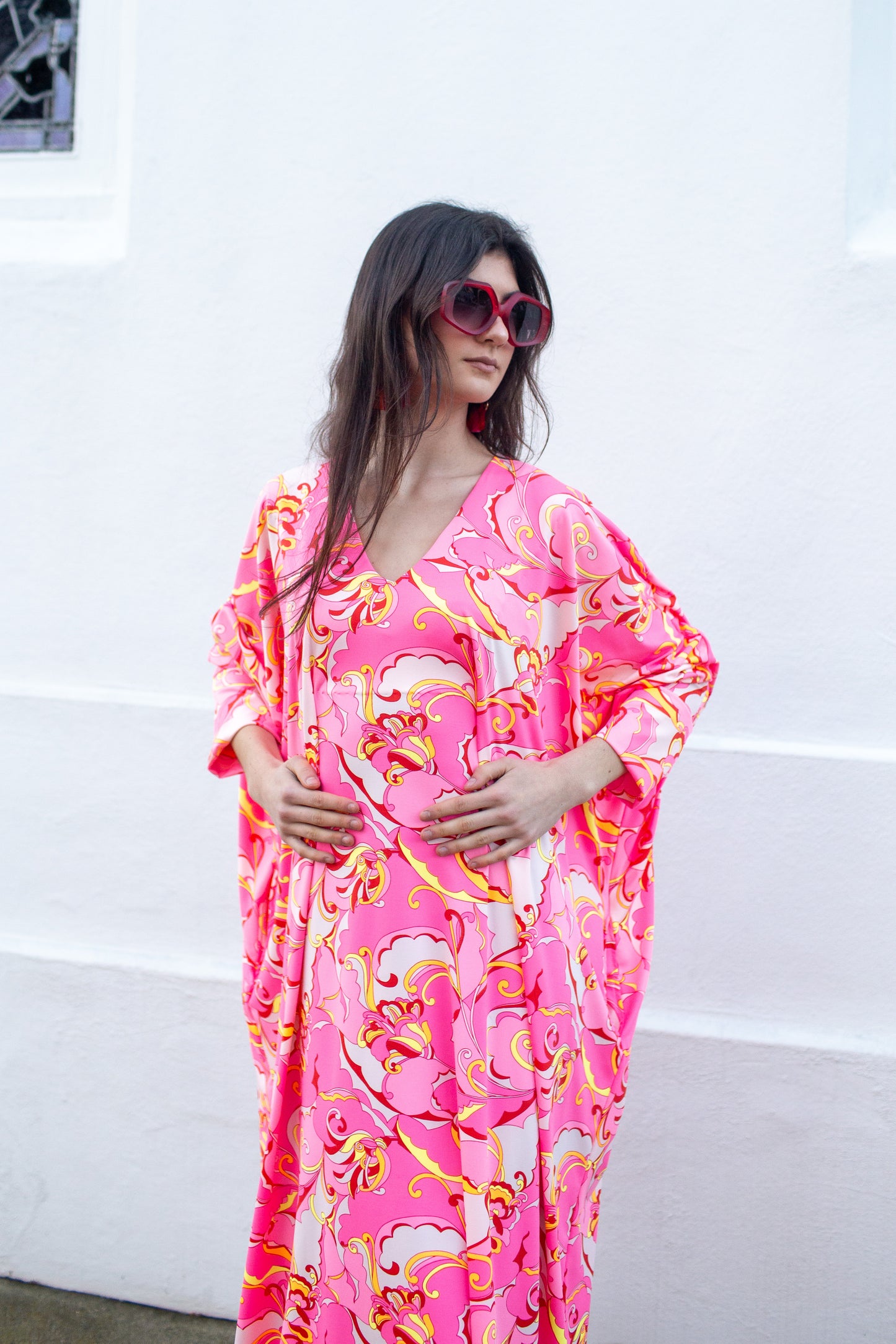 Gracie Caftan in Pink Pop PRE-ORDER