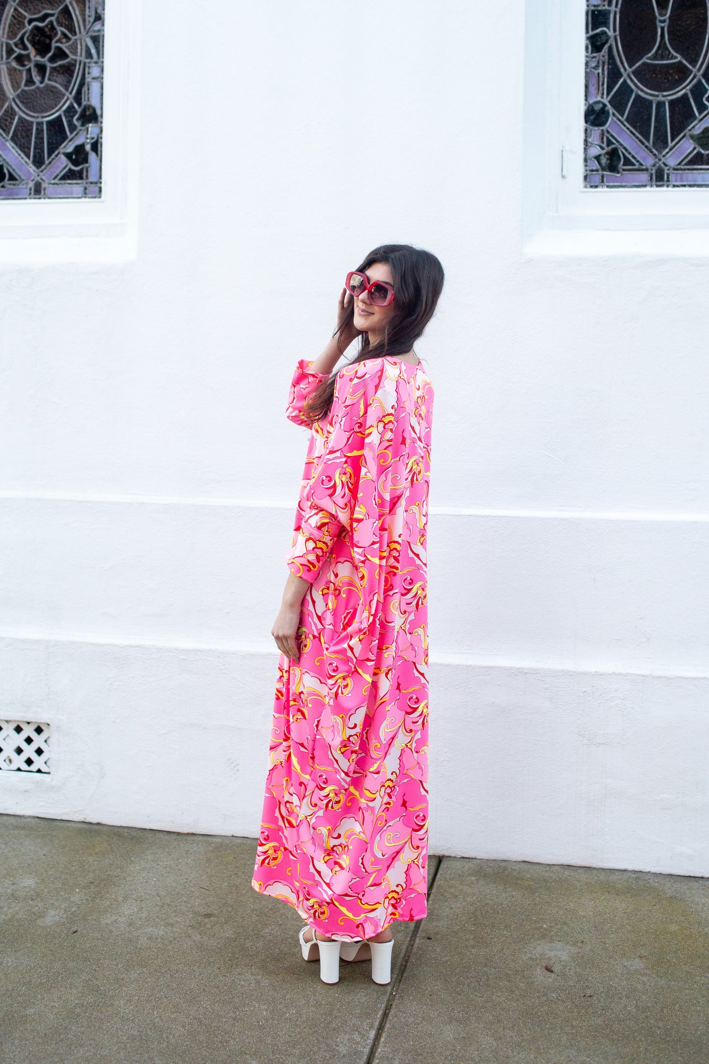 Gracie Caftan in Pink Pop PRE-ORDER