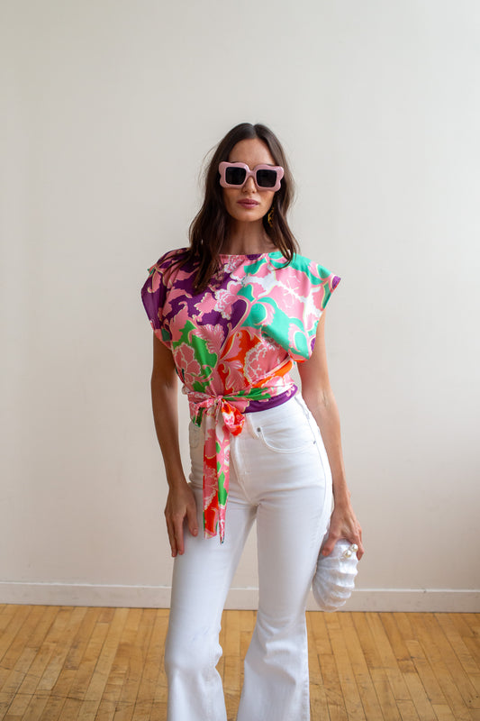 June Top in Paradiso Spritz