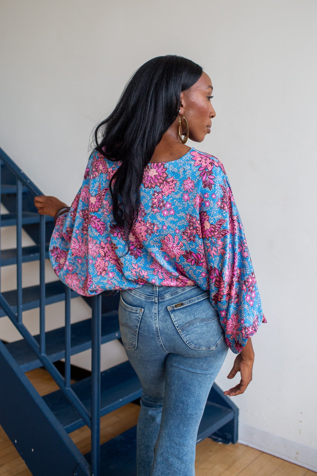 Evangeline Top in Bluebell Reverie
