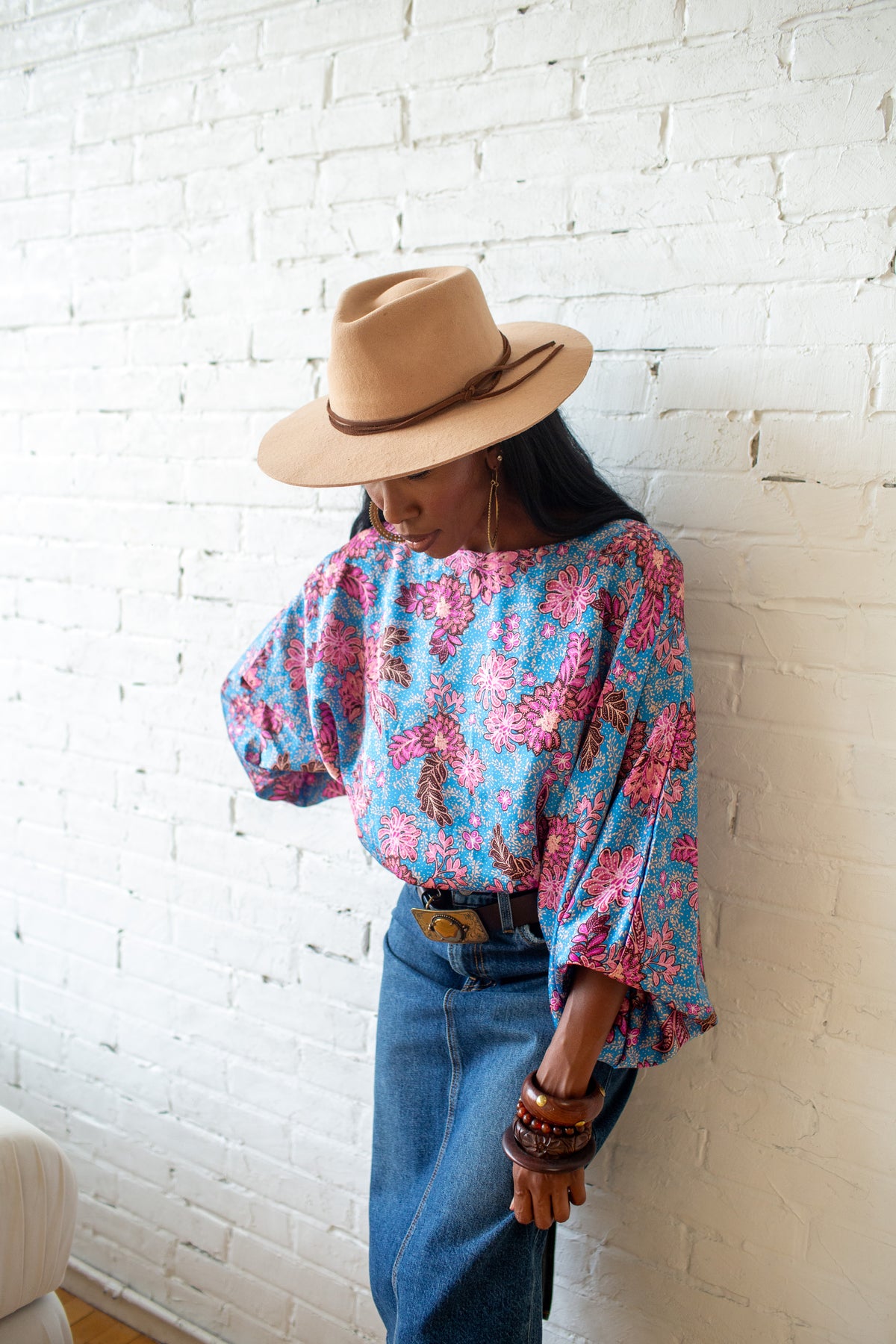 Evangeline Top in Bluebell Reverie