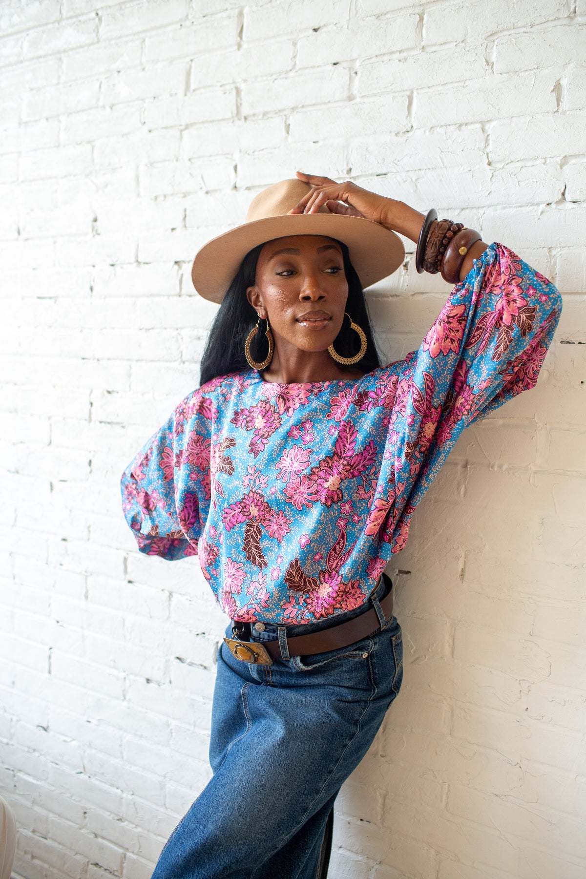 Evangeline Top in Bluebell Reverie