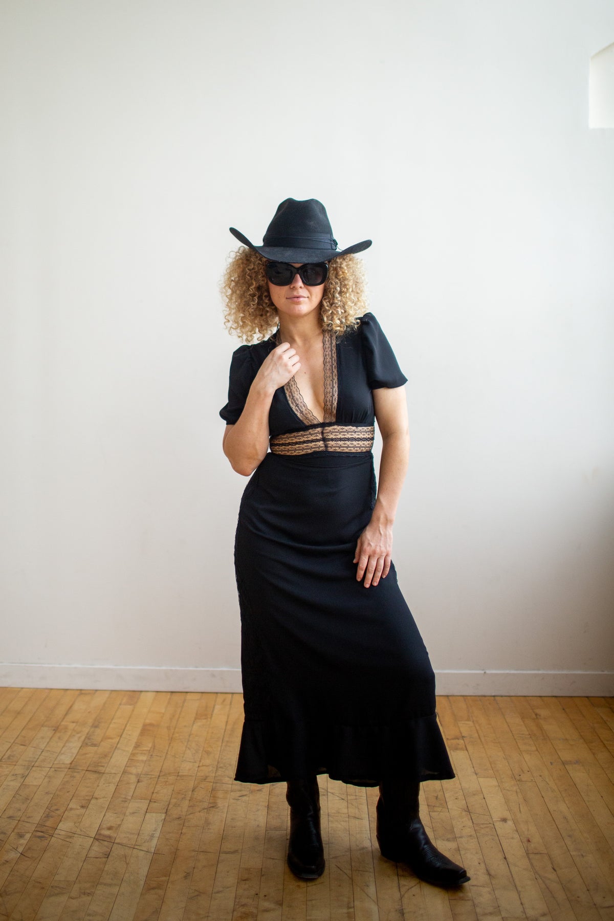 Gigi Dress in Nero Notte