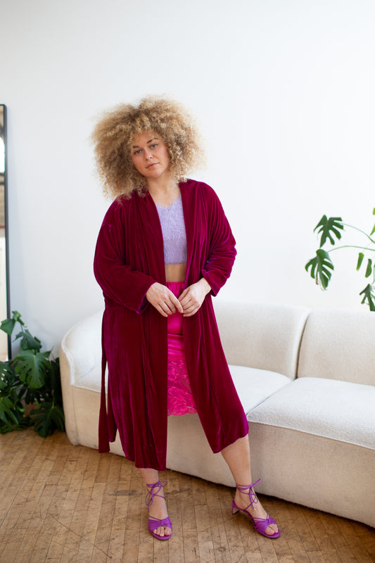 Zandra Silk Velvet Koi Kimono