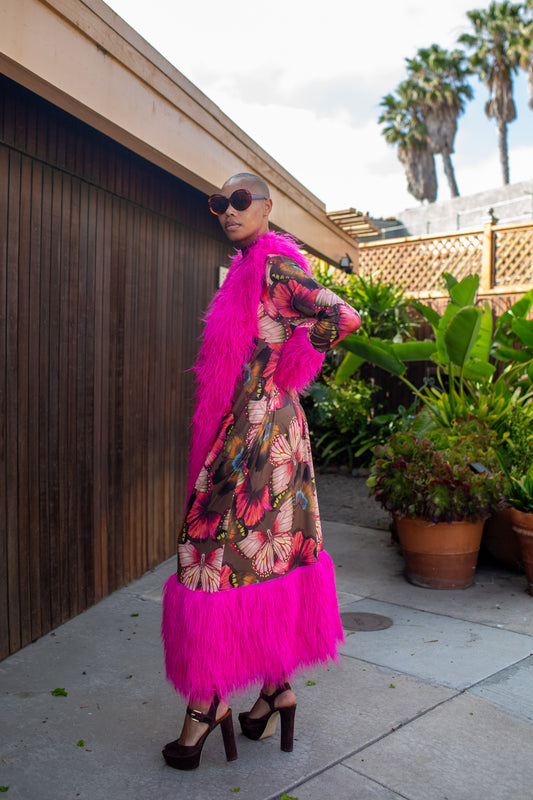 Penny Deluxe Disco Mariposa Faux Fur Jacket PRE-ORDER