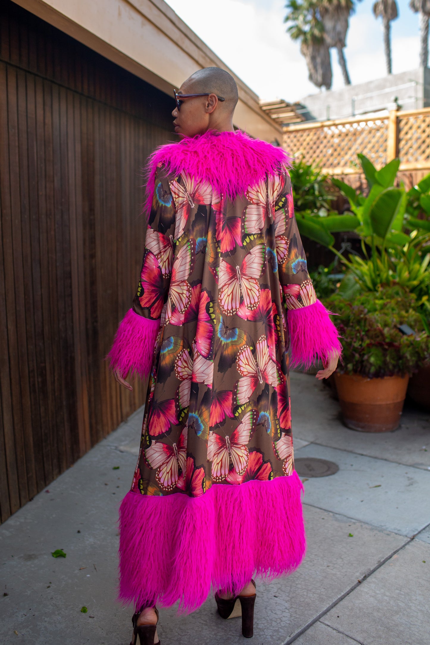 Penny Deluxe Disco Mariposa Faux Fur Jacket