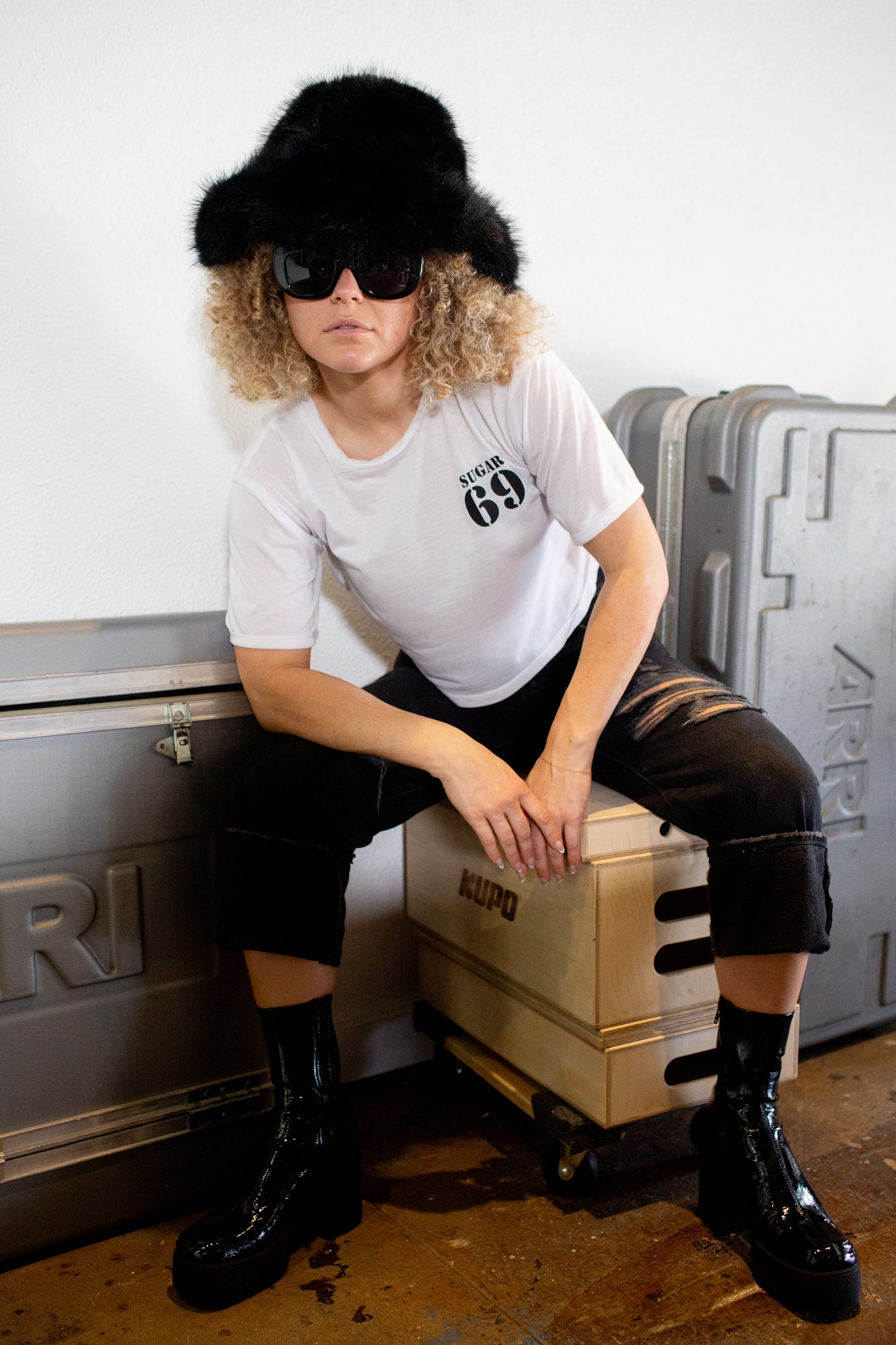 You Can Call Me Sugar JAIL Crop Tee - White