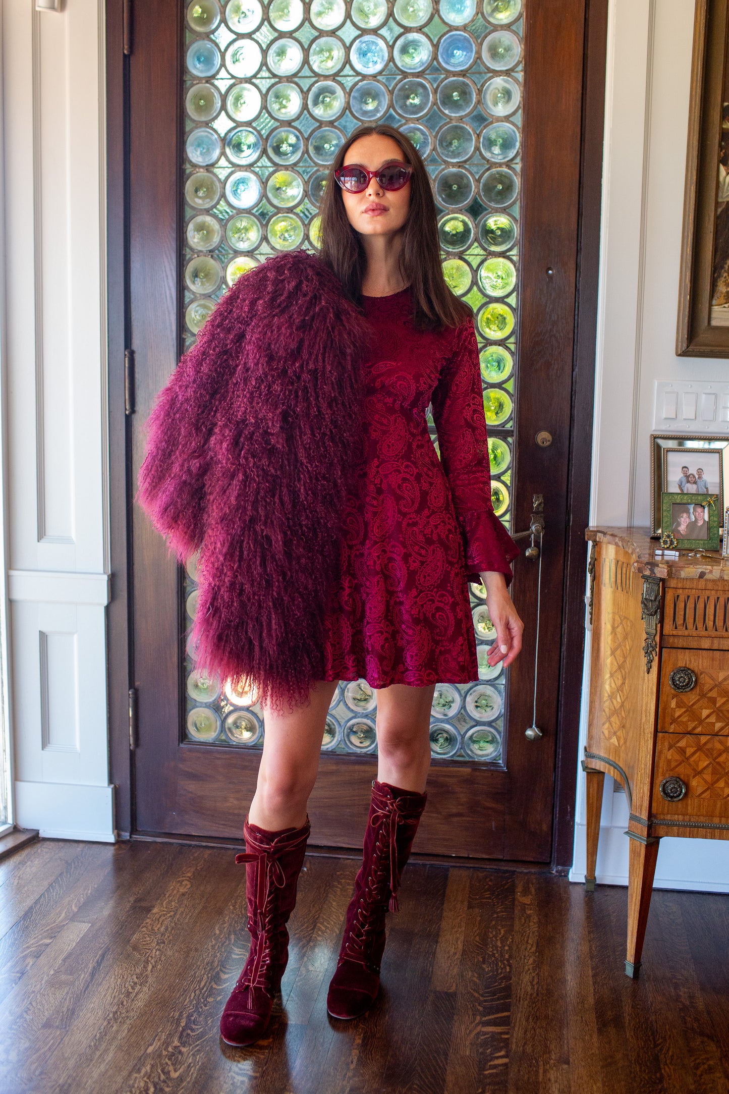 Jill Mini Dress in Carnelian Kiss
