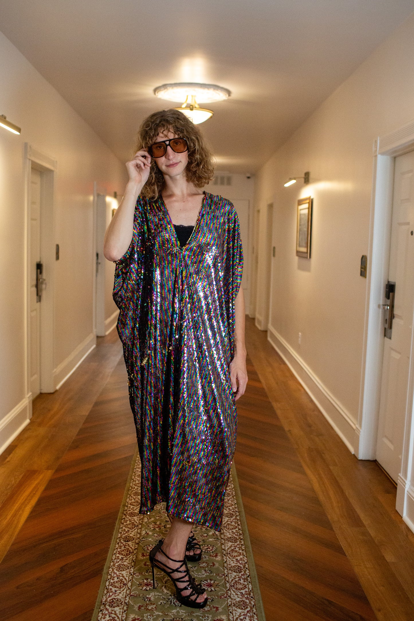 Rainbow Rage Sequin Caftan