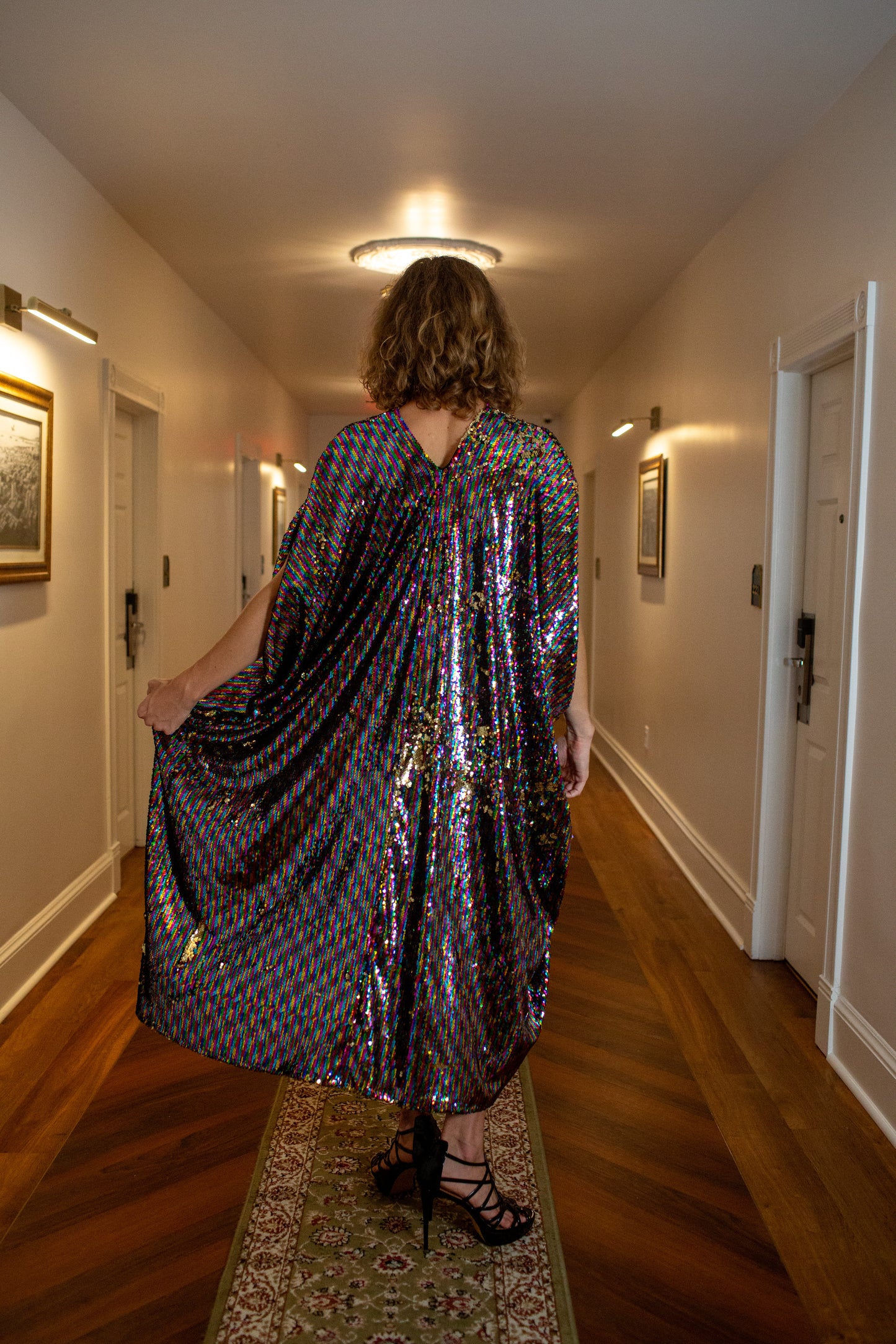 Rainbow Rage Sequin Caftan