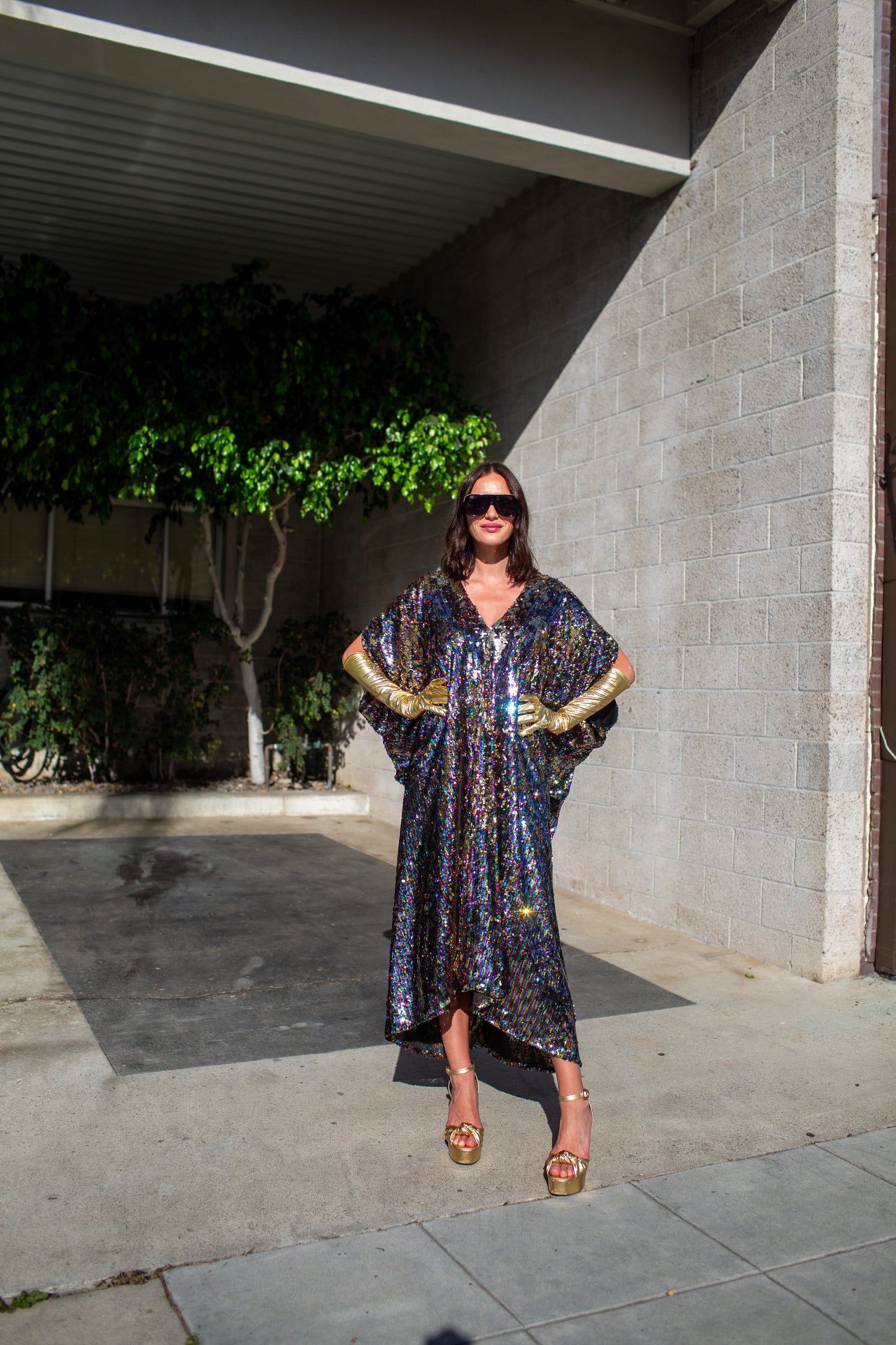 Rainbow Rage Sequin Caftan
