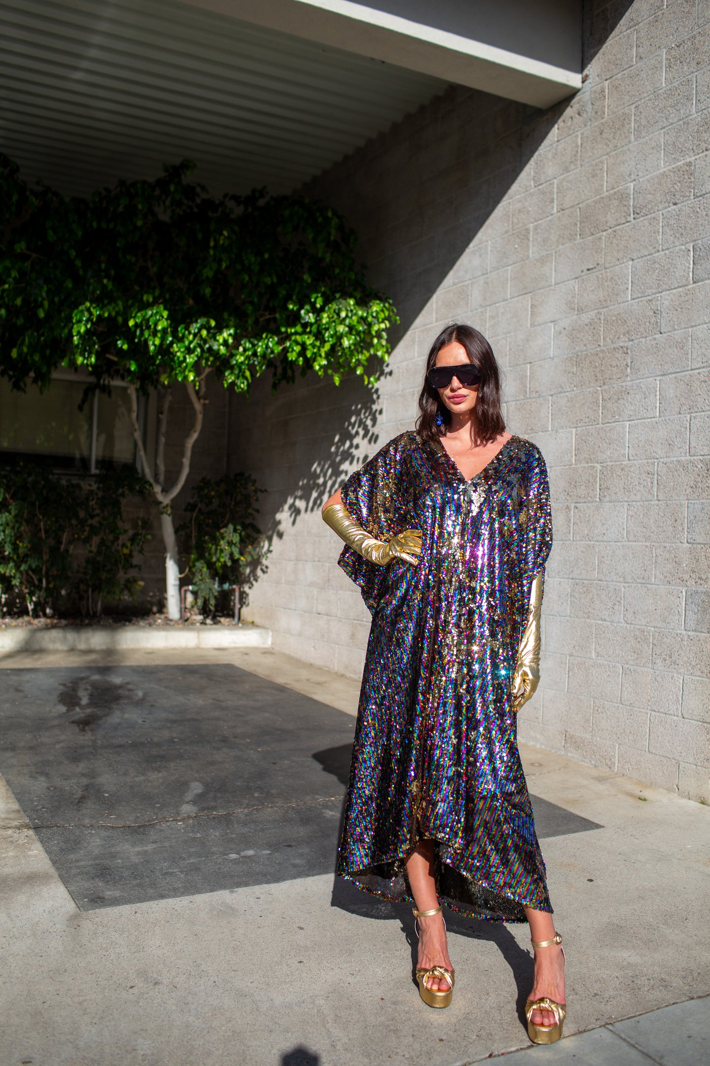 Rainbow Rage Sequin Caftan