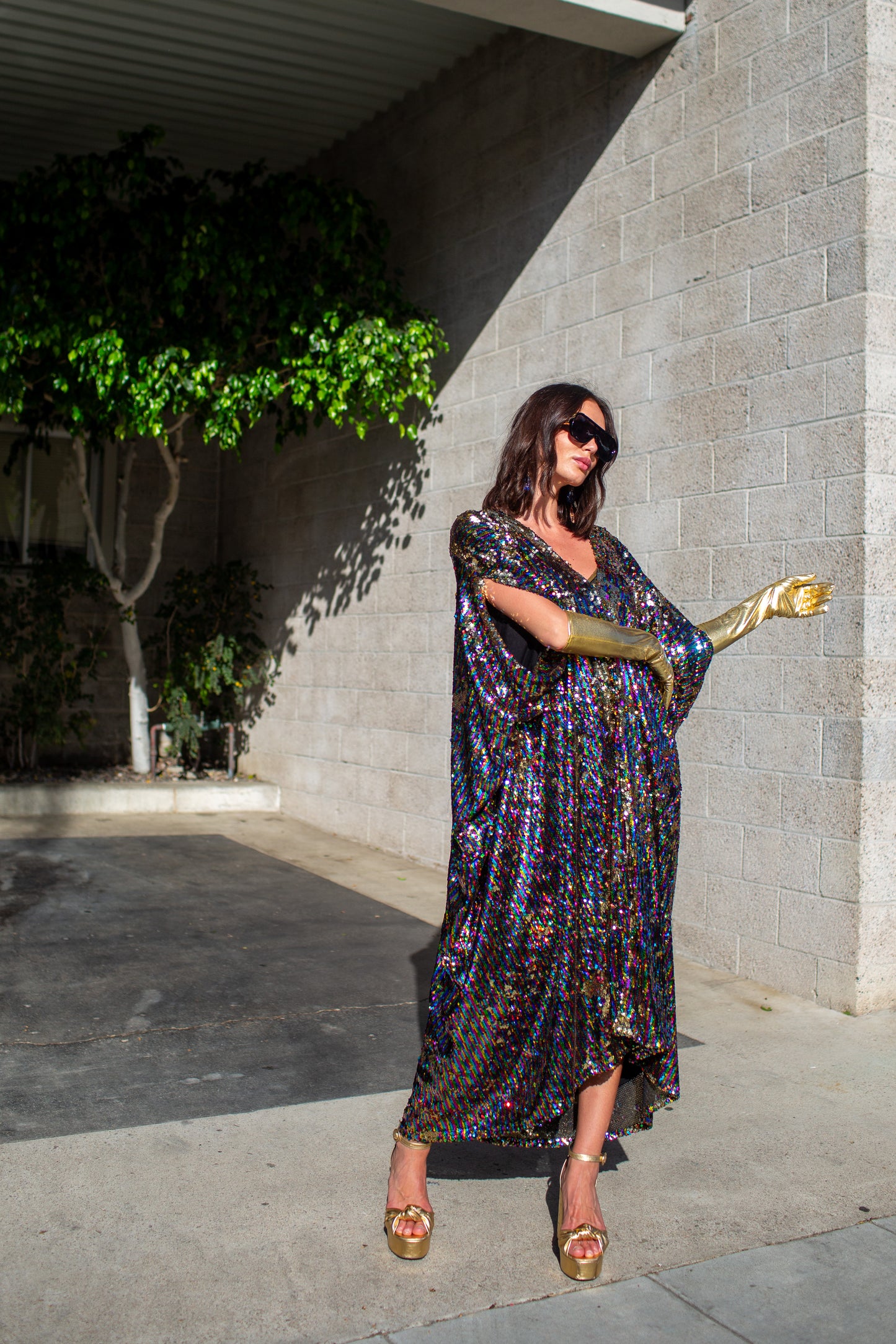 Rainbow Rage Sequin Caftan
