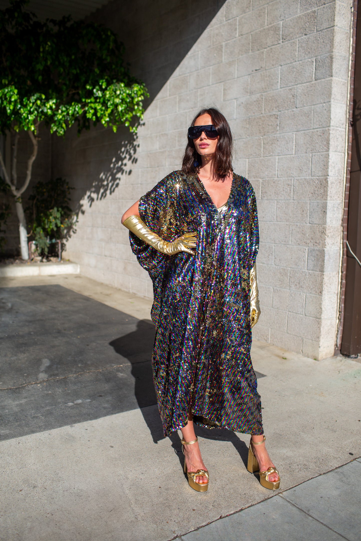 Rainbow Rage Sequin Caftan