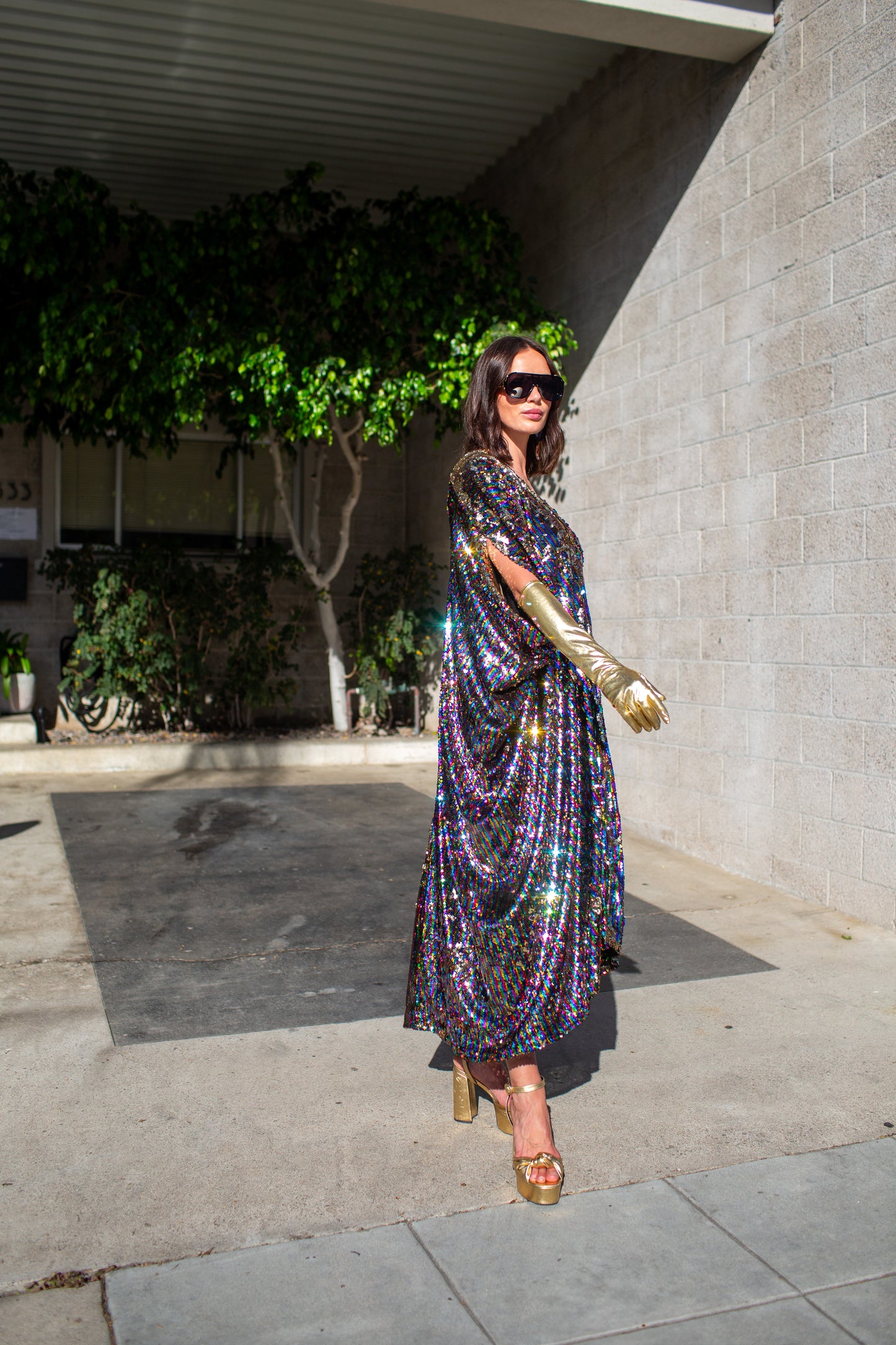 Rainbow Rage Sequin Caftan