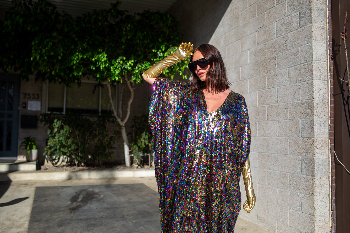 Rainbow Rage Sequin Caftan