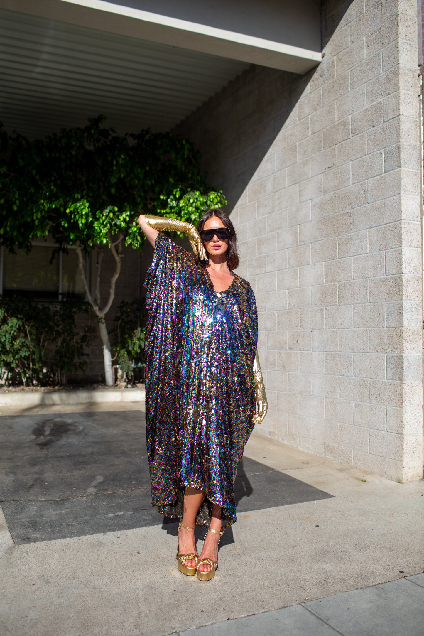 Rainbow Rage Sequin Caftan