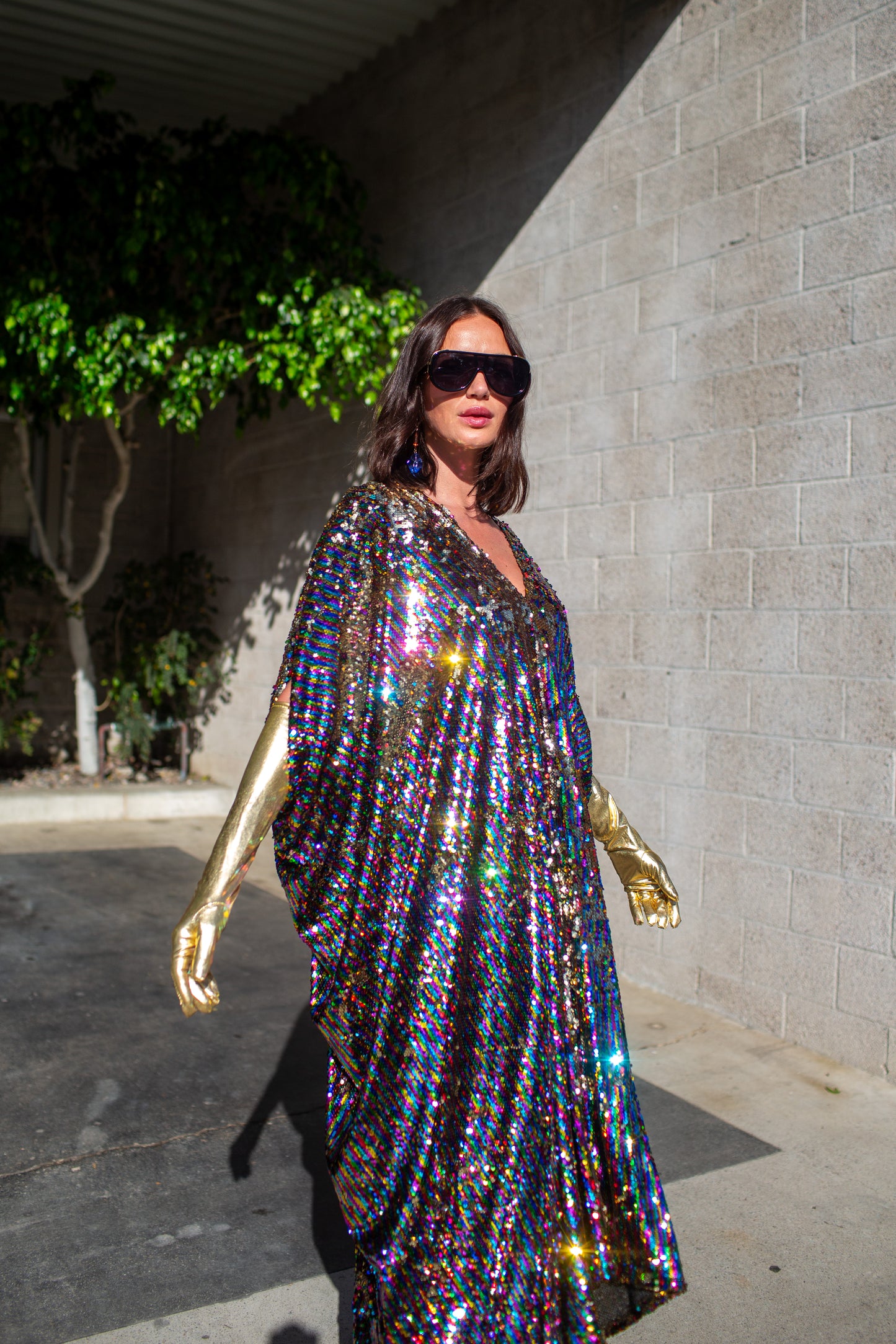 Rainbow Rage Sequin Caftan