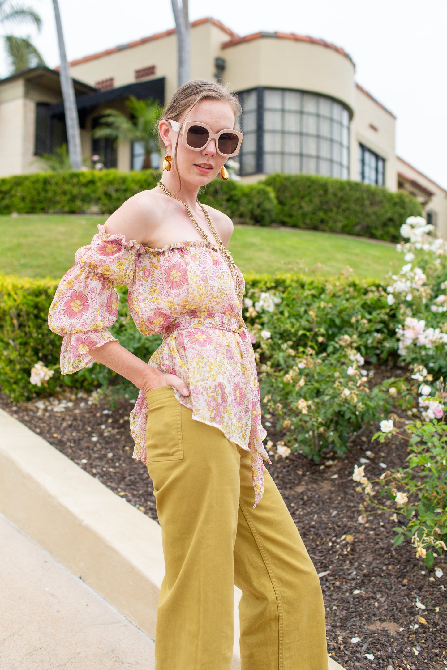 Raquel Off the Shoulder Top in Flowerchild  PRE-ORDER