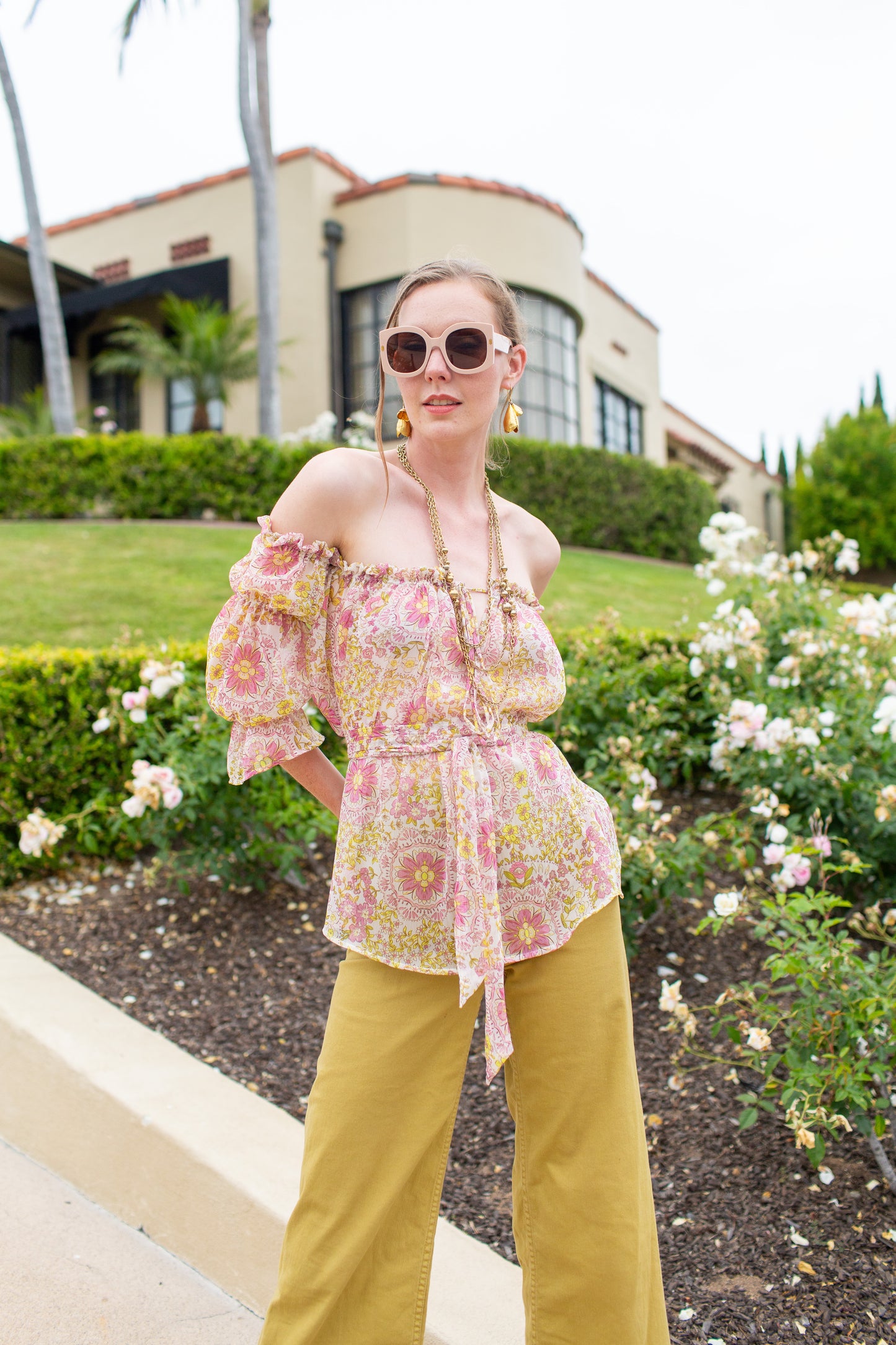 Raquel Off the Shoulder Top in Flowerchild  PRE-ORDER