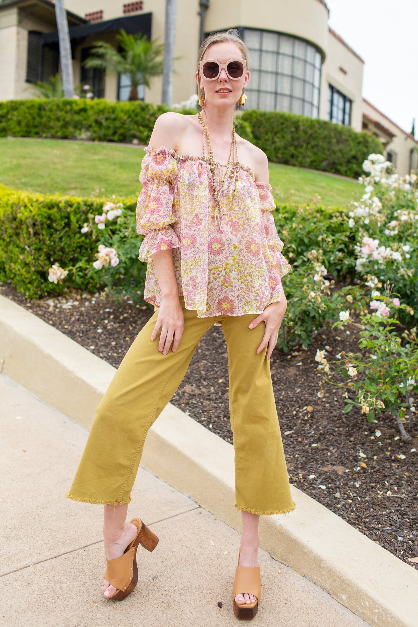 Raquel Off the Shoulder Top in Flowerchild  PRE-ORDER