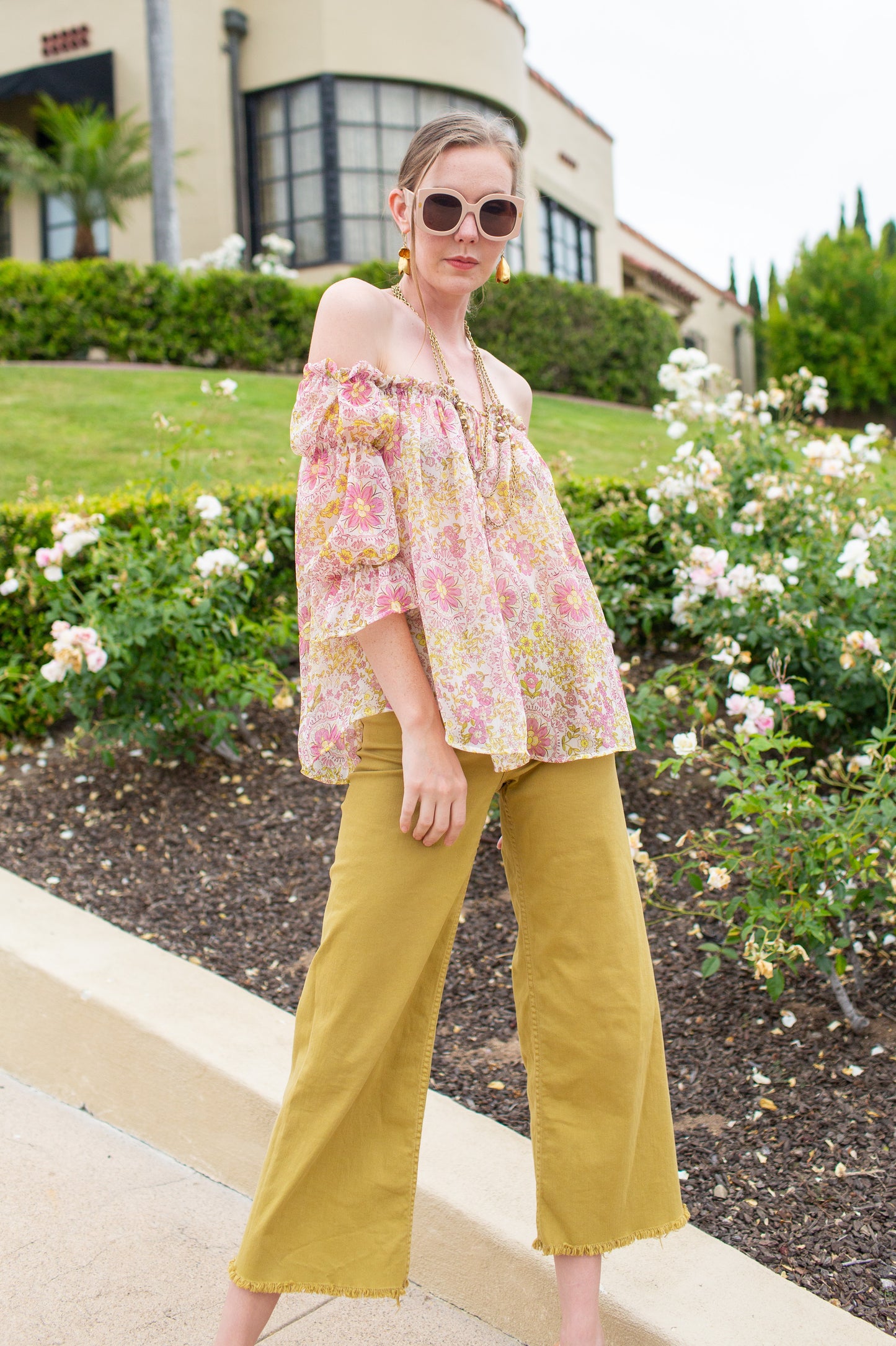 Raquel Off the Shoulder Top in Flowerchild  PRE-ORDER