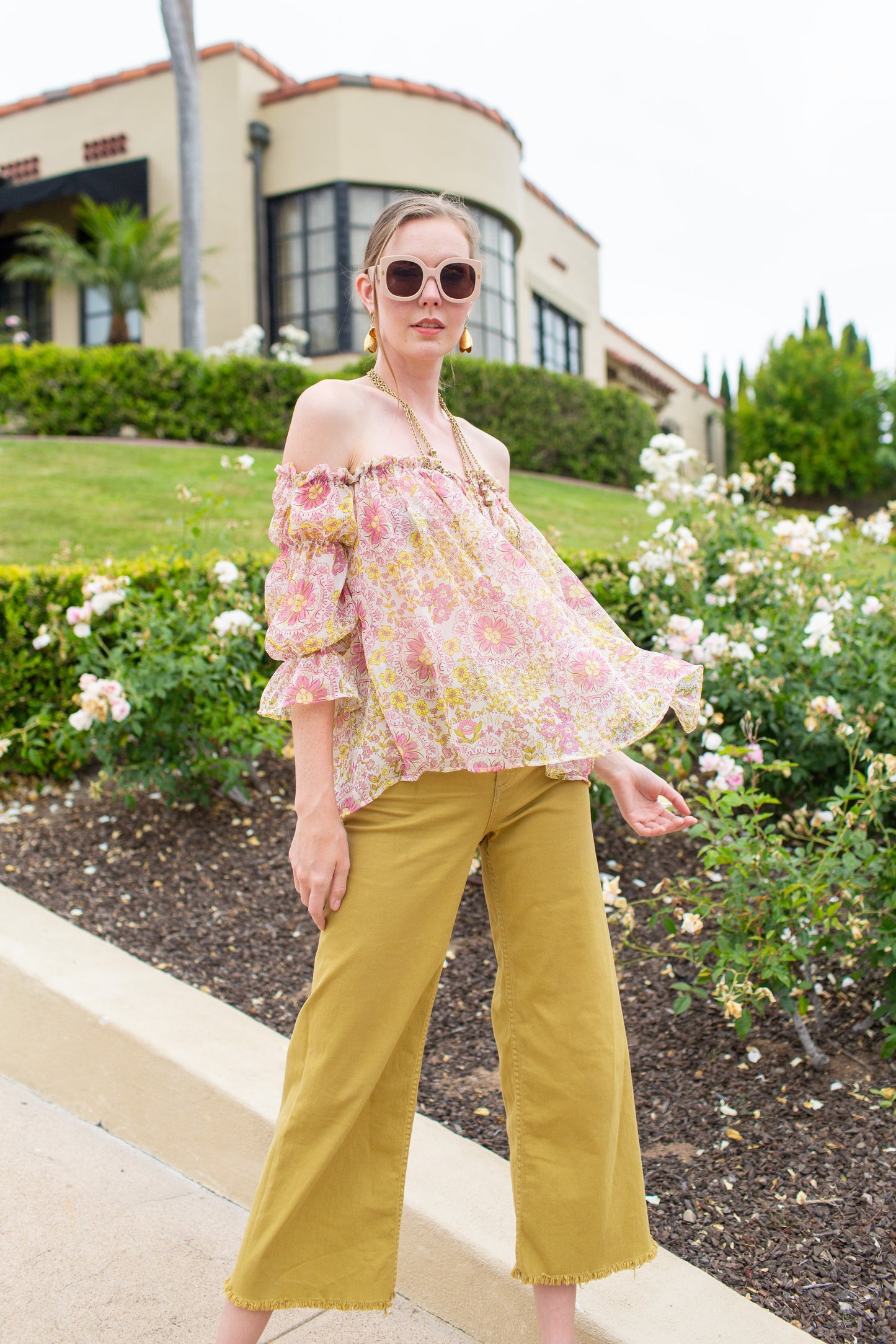 Raquel Off the Shoulder Top in Flowerchild  PRE-ORDER