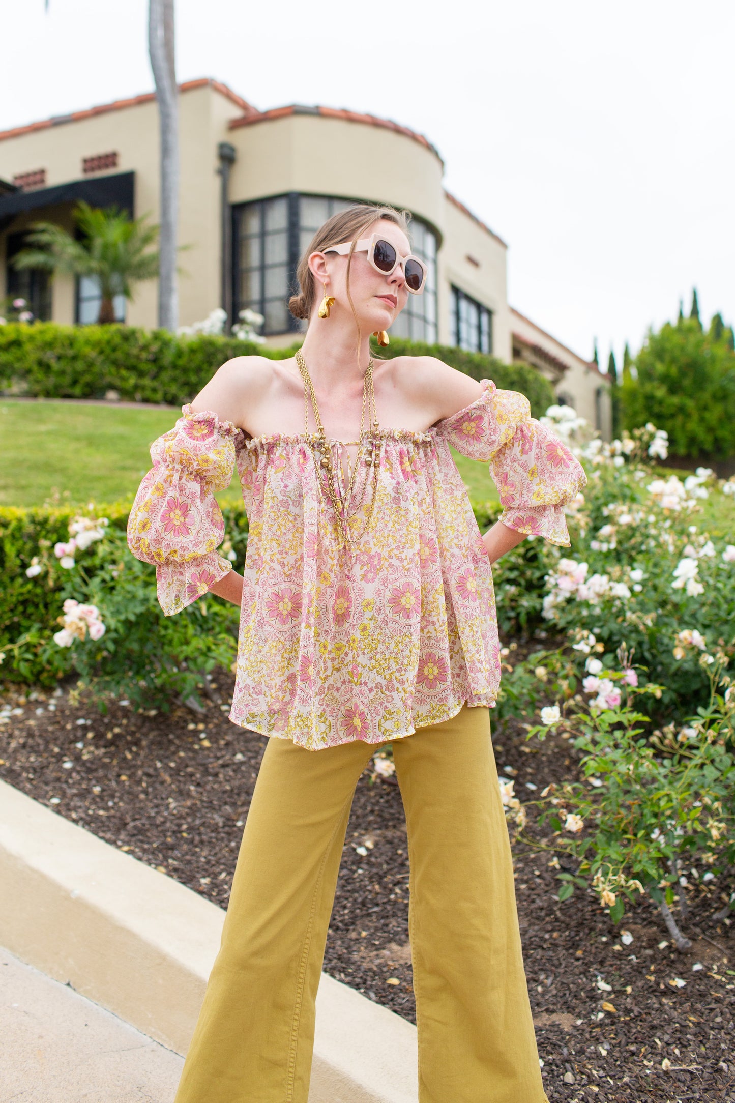 Raquel Off the Shoulder Top in Flowerchild  PRE-ORDER