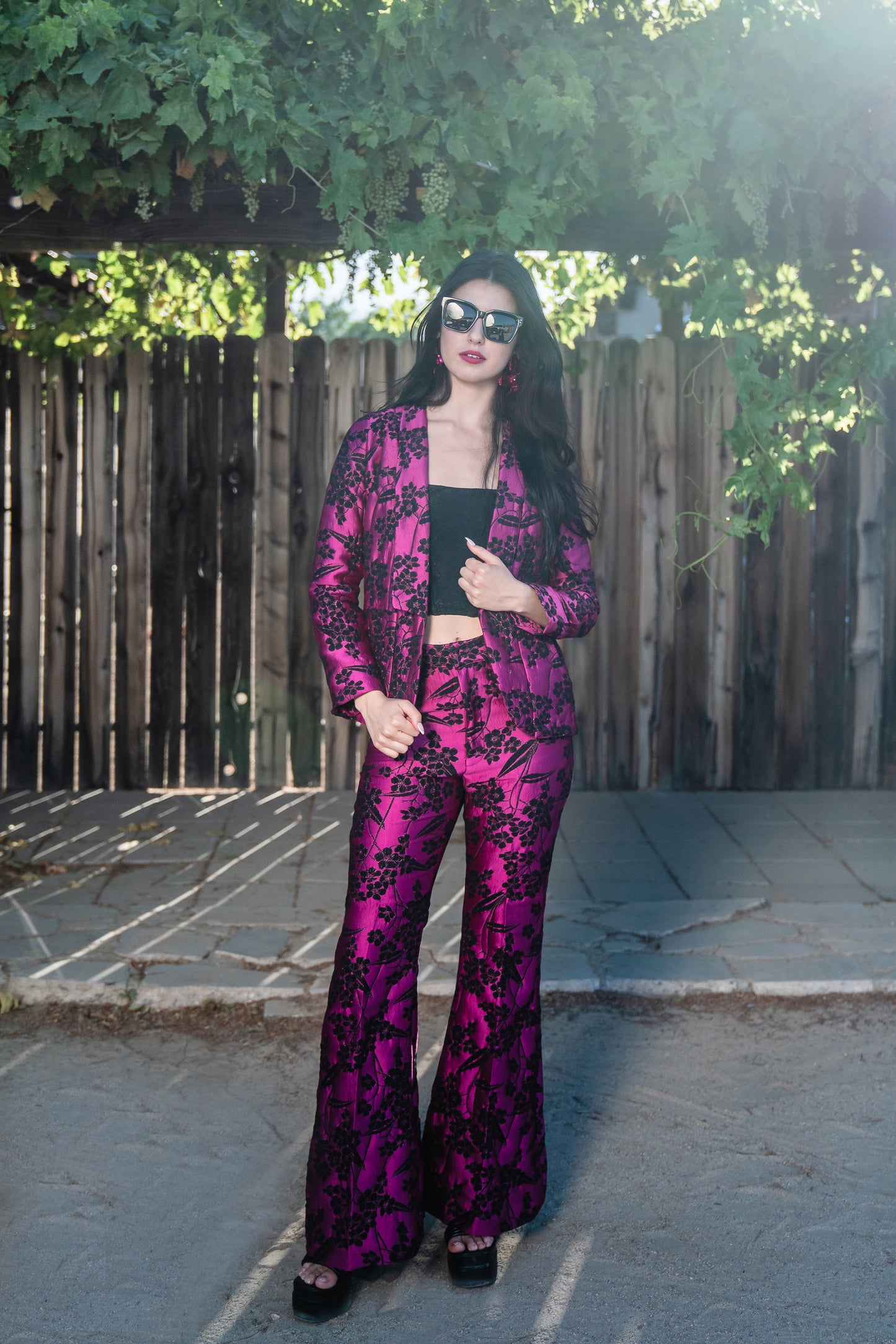 Raspberry Blossom Bell Bottom