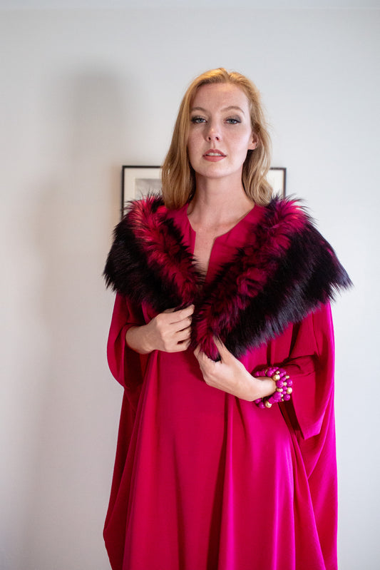 Raspberry Rush Faux Fur Collar