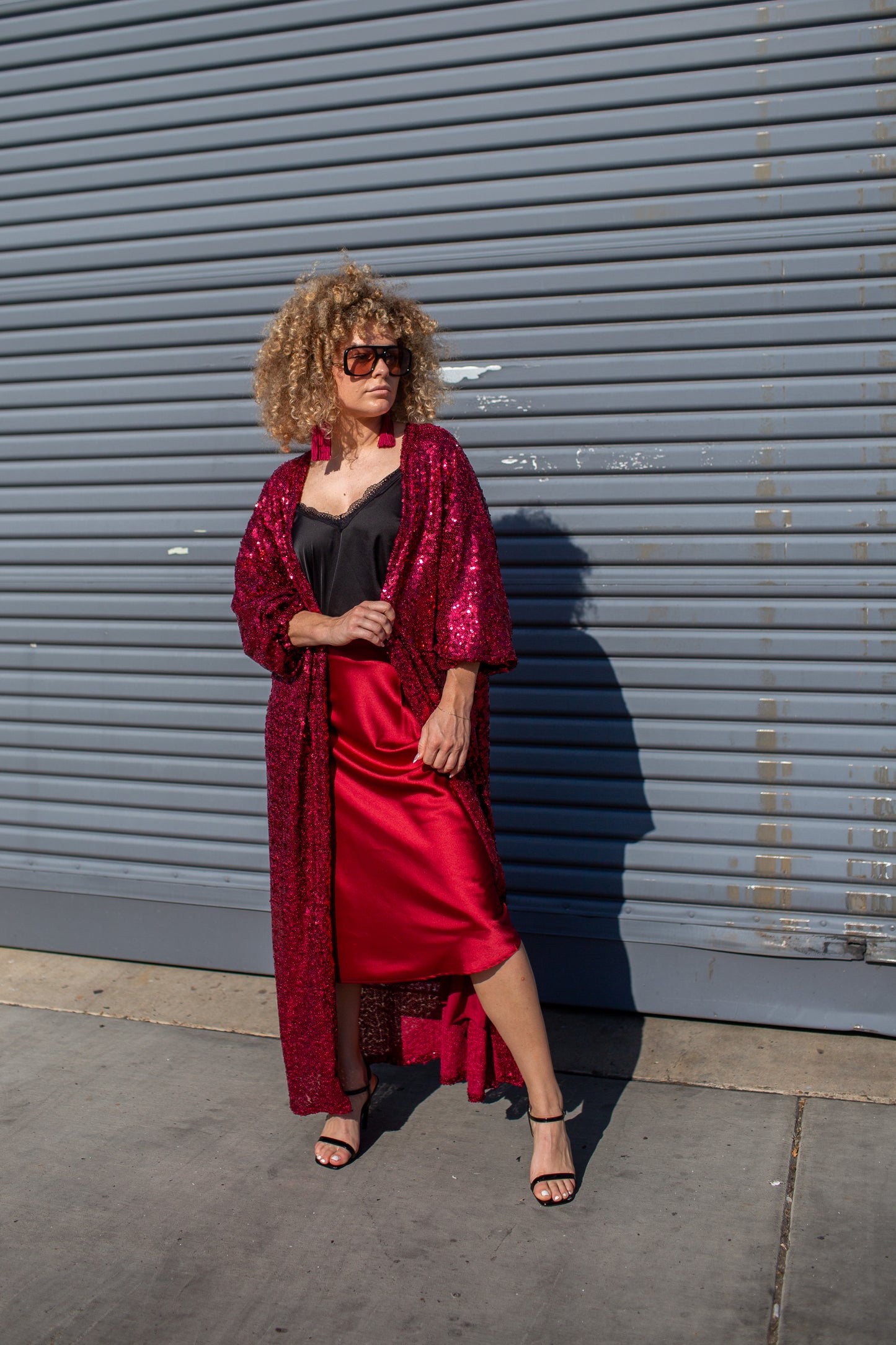 Rouge Eternal Sequin Cocoon Jacket