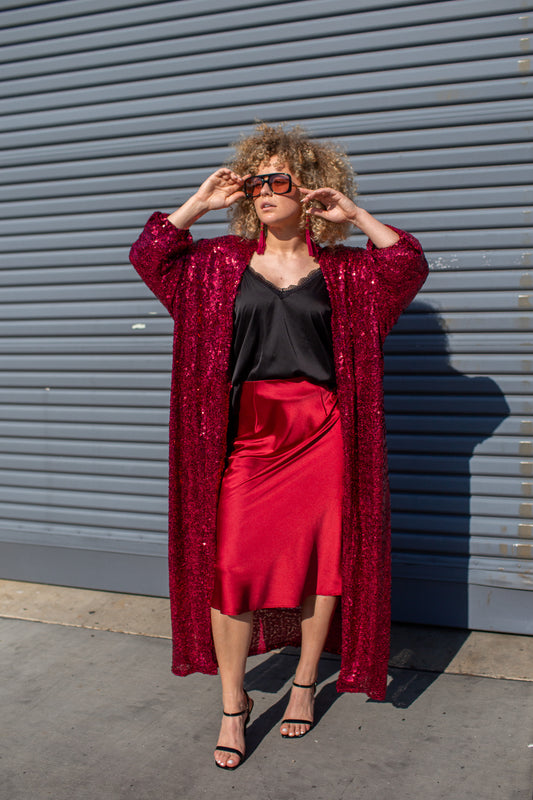 Rouge Eternal Sequin Cocoon Jacket