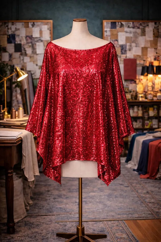 Ruby Sequin Scarf Top