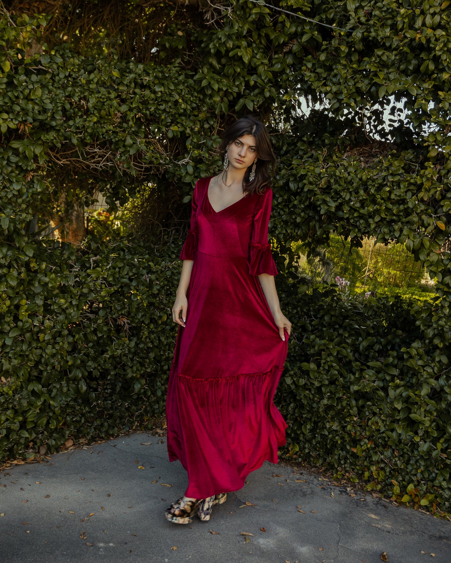 Sangre Velvet Sweetheart Dress