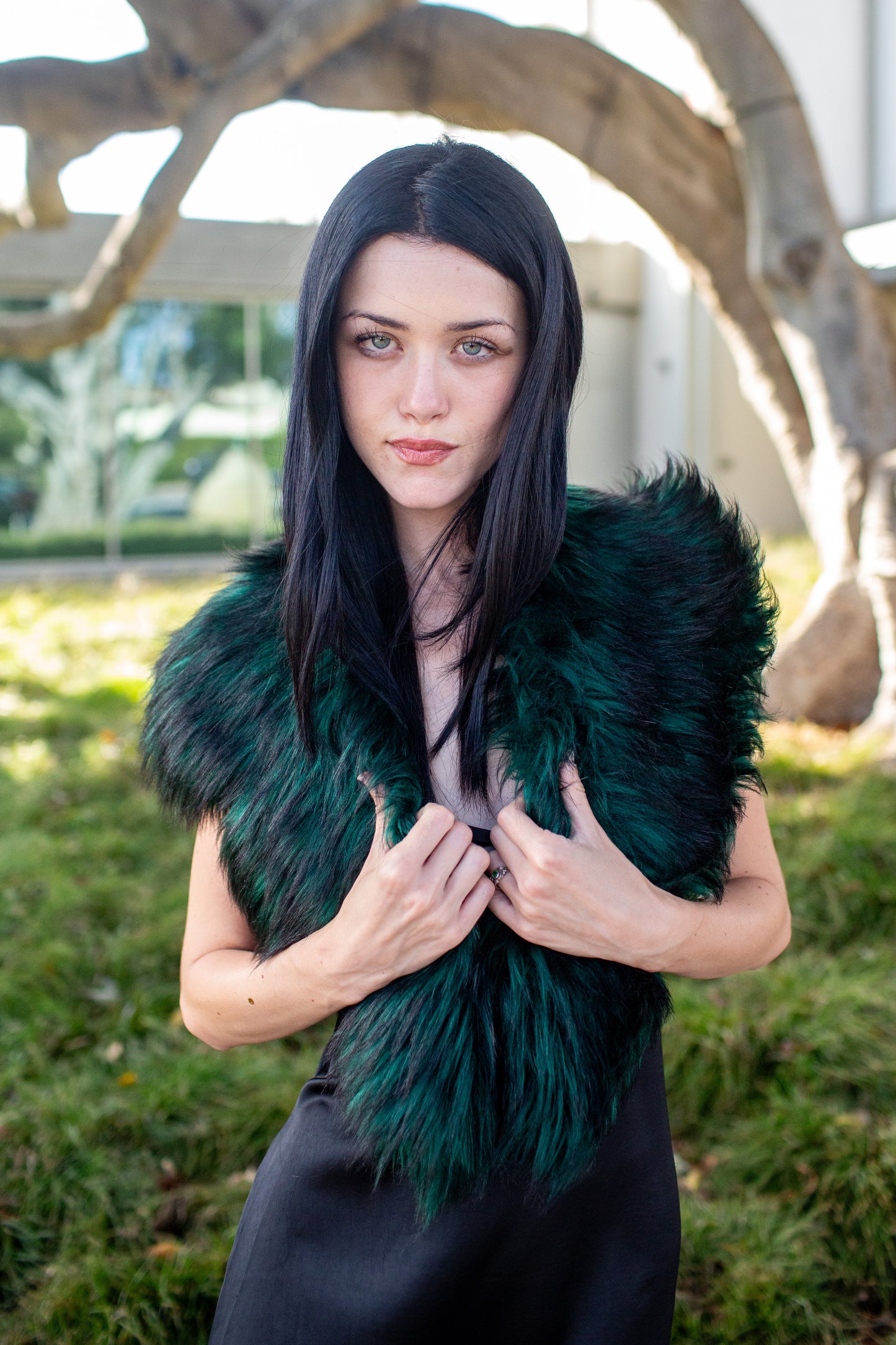 Shadow Spruce Faux Fur Collar