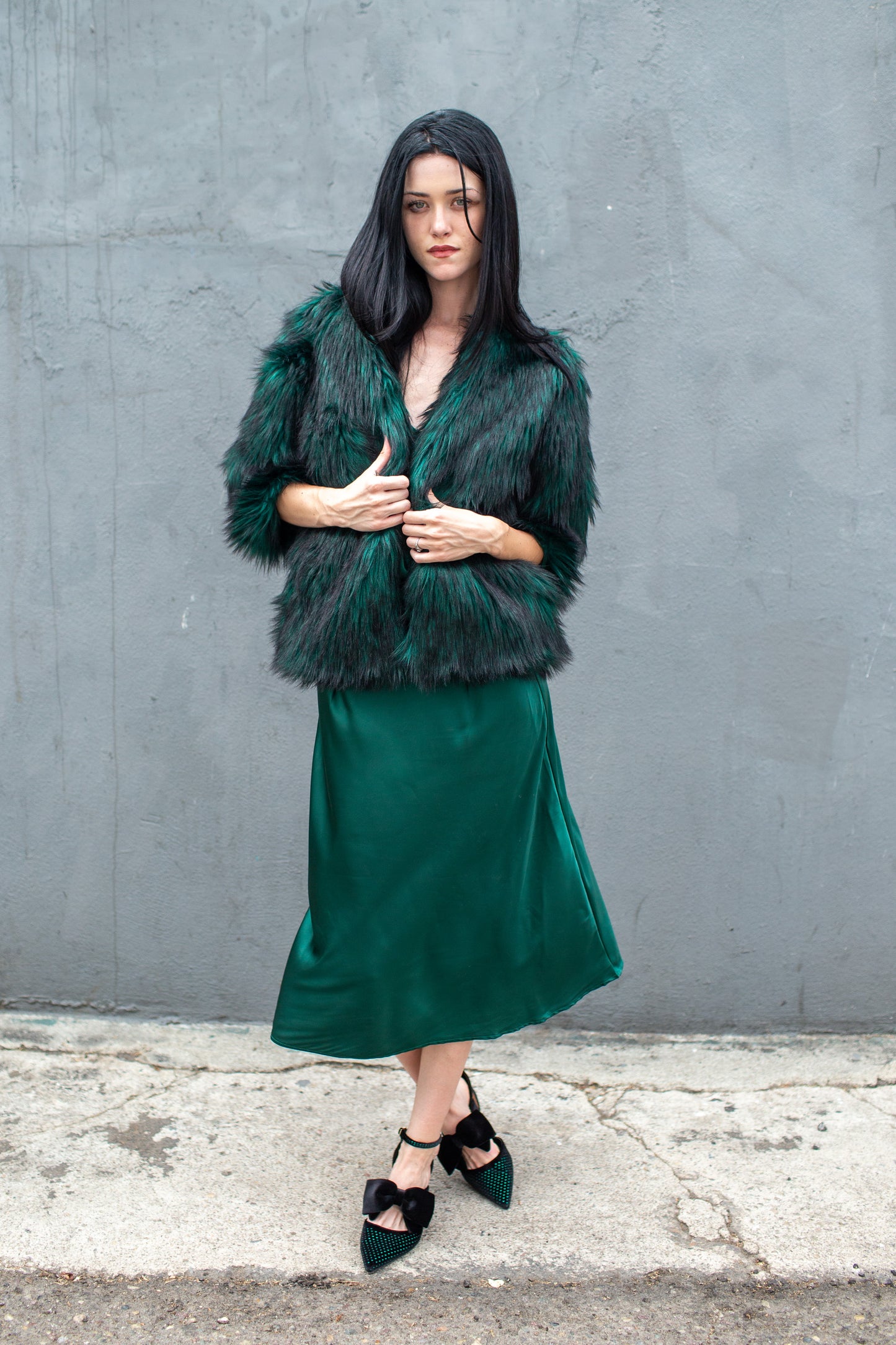 Shadow Spruce Faux Fur Jacket