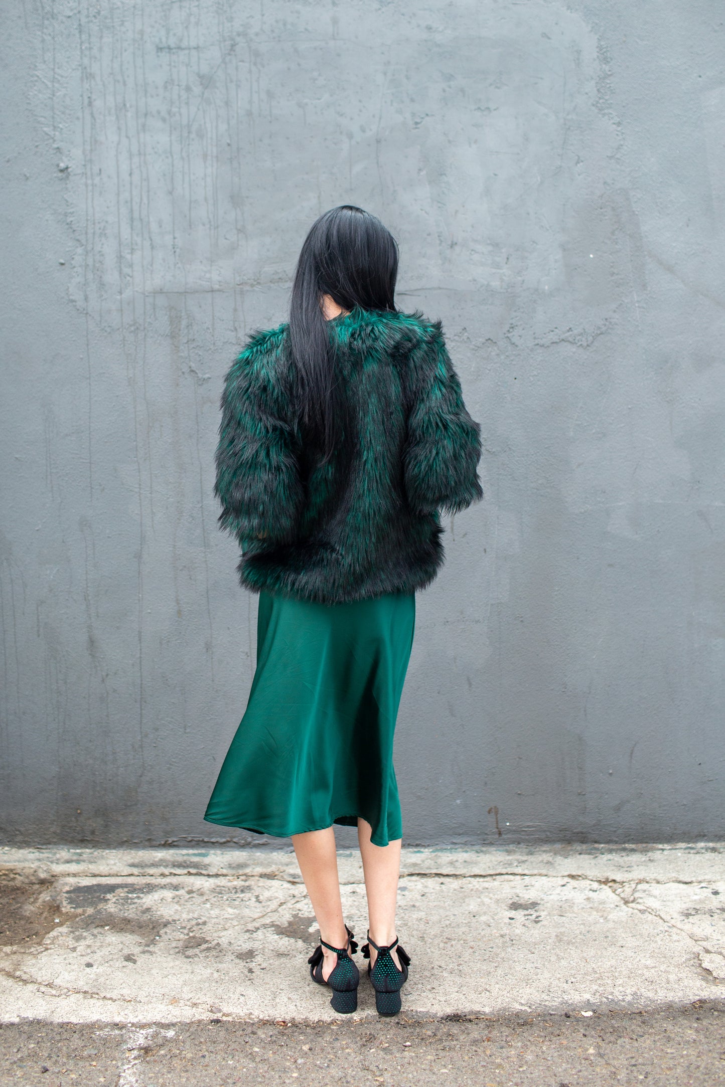 Shadow Spruce Faux Fur Jacket