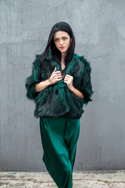 Shadow Spruce Faux Fur Jacket
