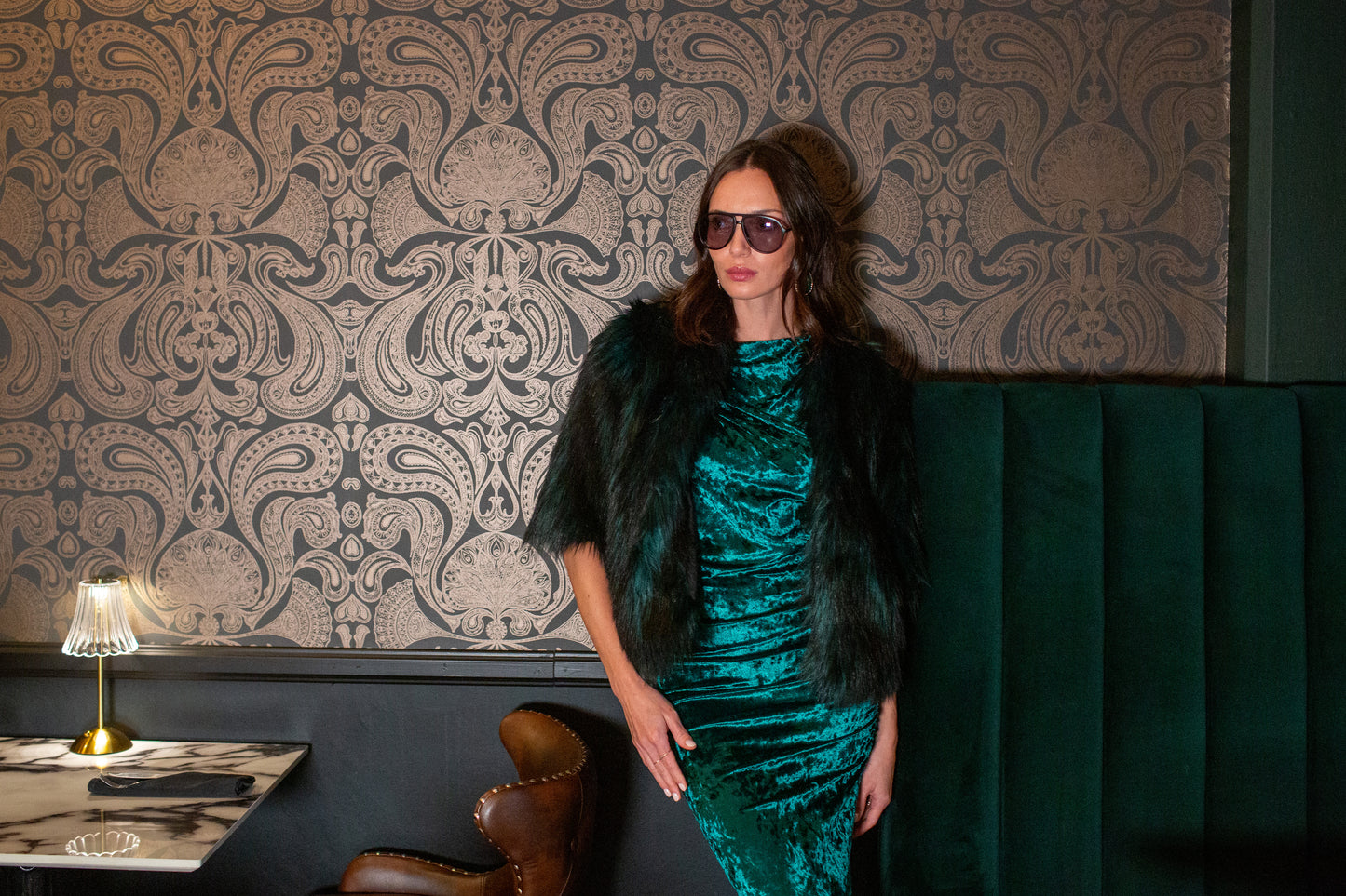 Shadow Spruce Faux Fur Jacket