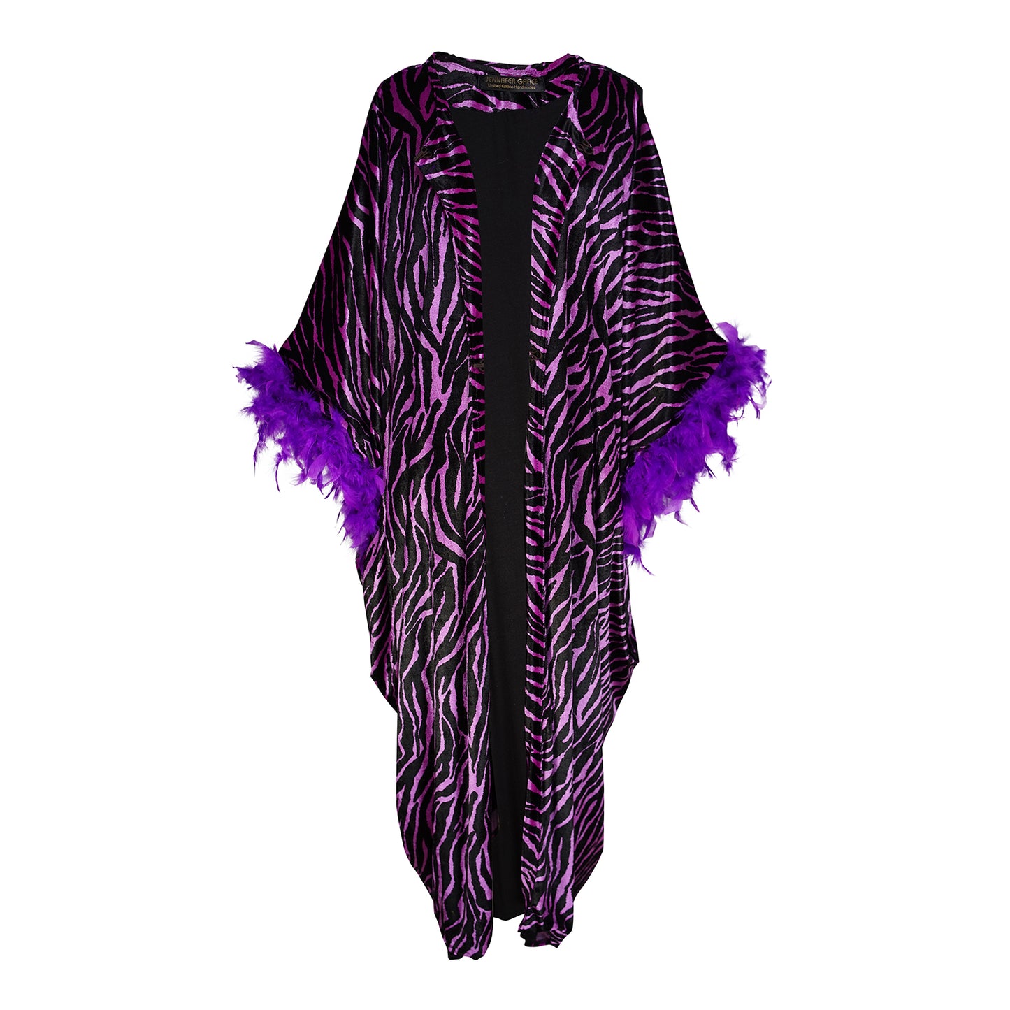 Showgirls Feather Overcoat in Violet