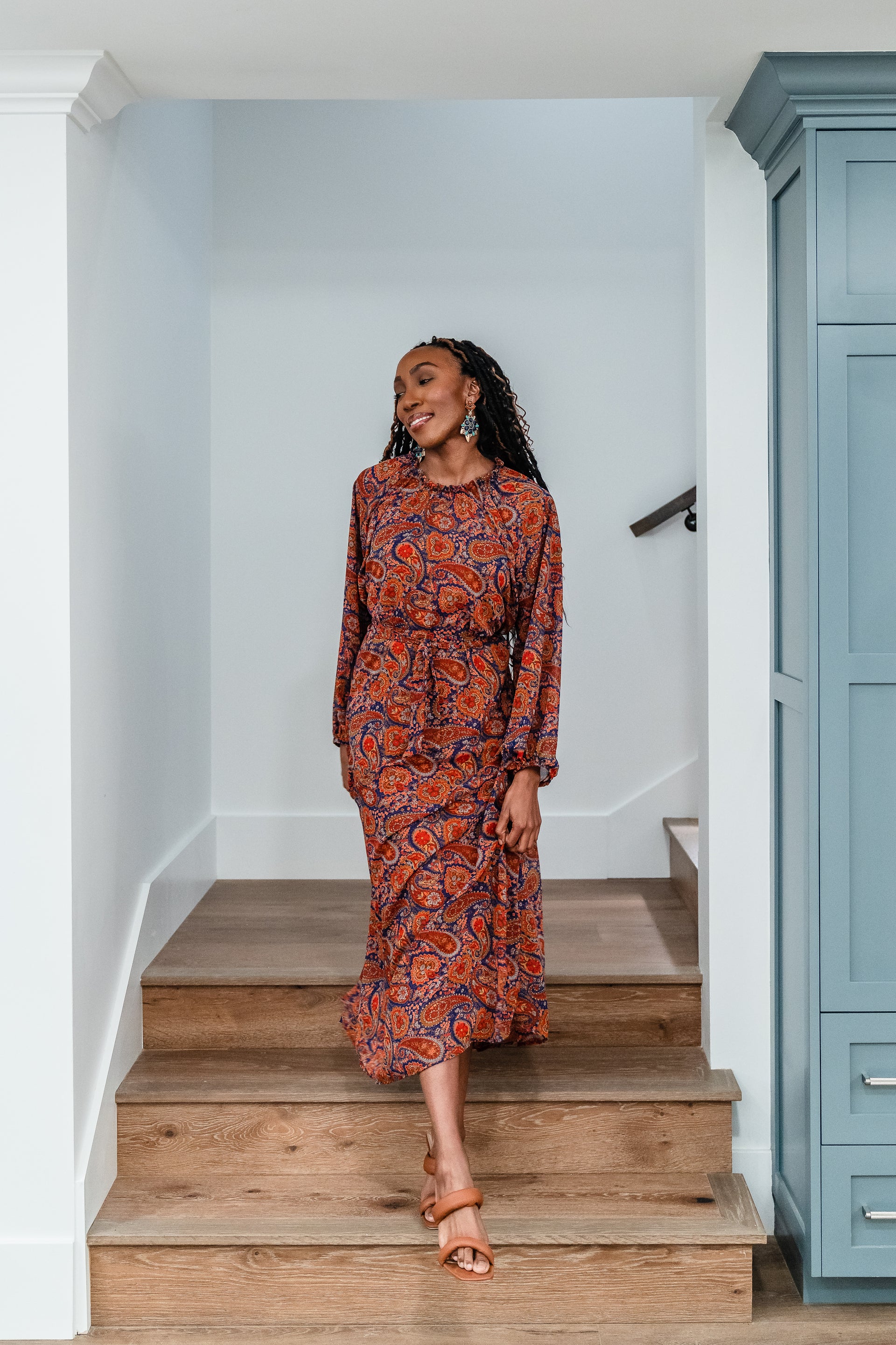 Sienna Paisley Midi Dress – Jennafer Grace