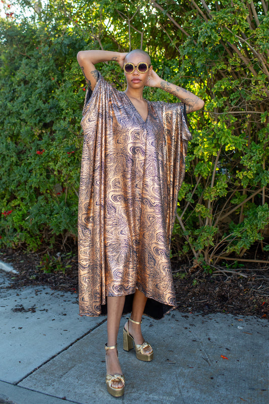 Sunset Current Sequin Caftan Kaftan Dress