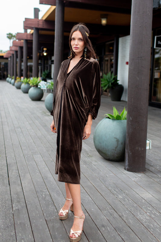 Sylvia Cocoon Coat in Olive (PRE-ORDER)