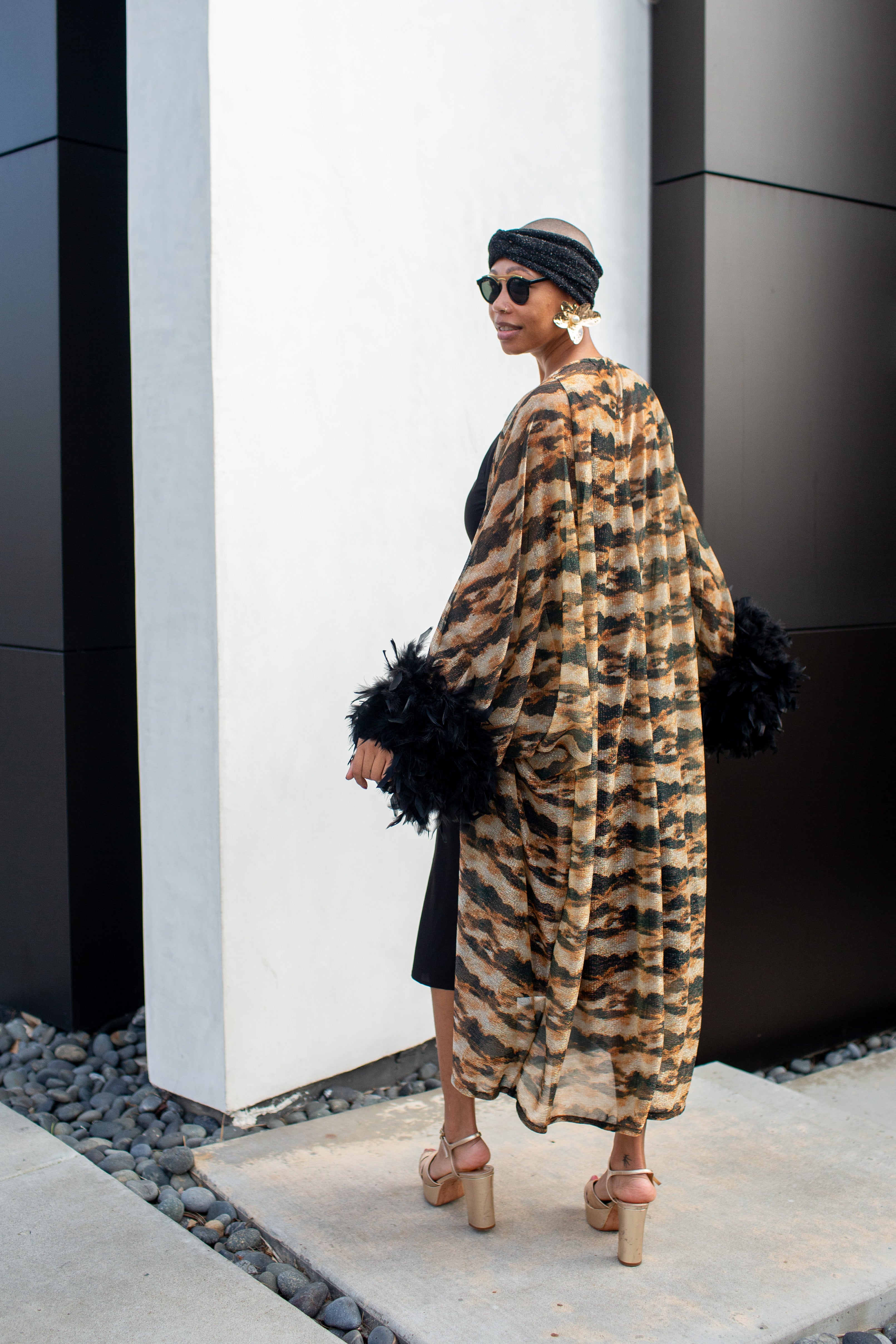 Sylvia Cocoon Coat in Savage Shimmer – Jennafer Grace