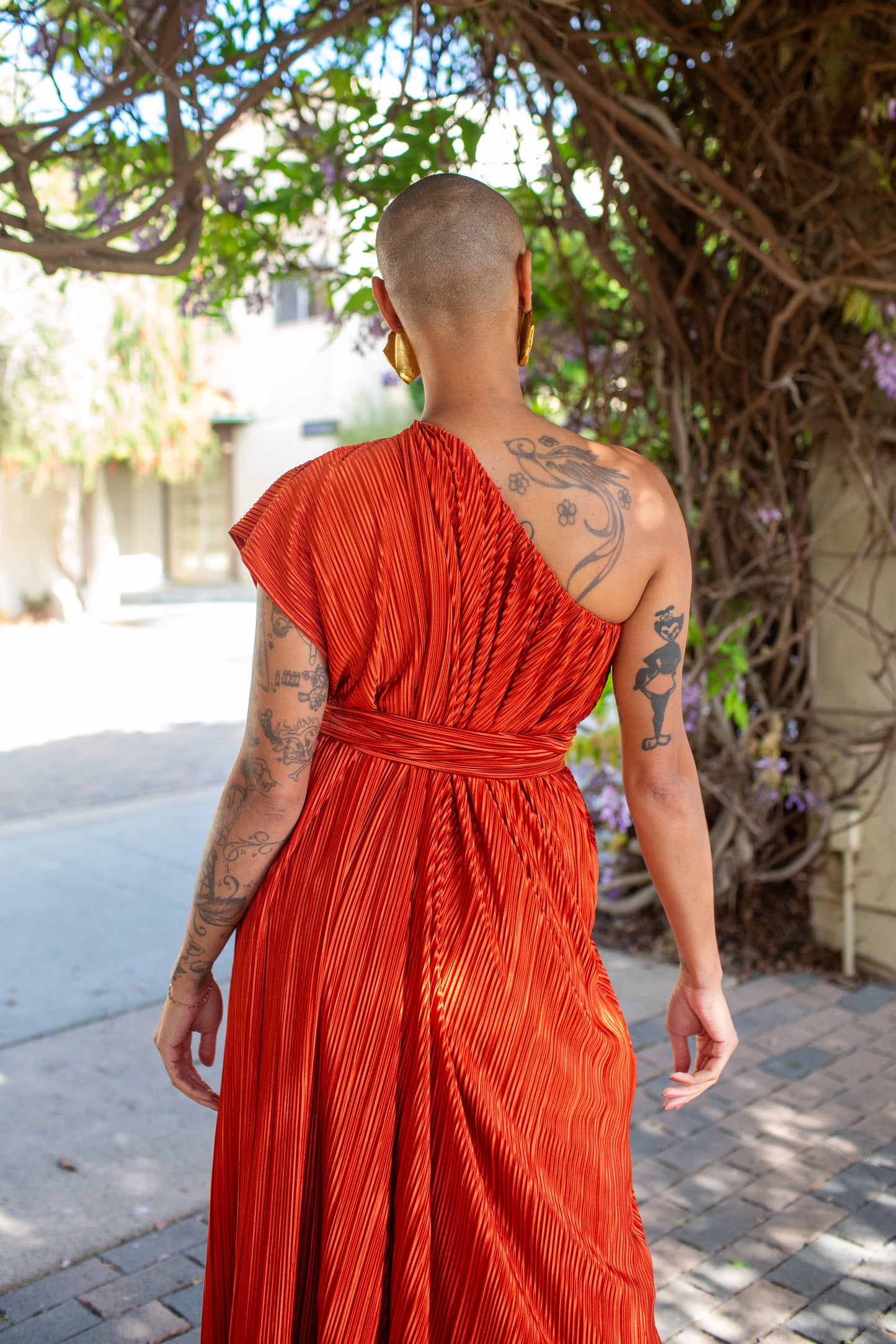 Tatjana One-Shoulder Maxi Dress in Solar Flare