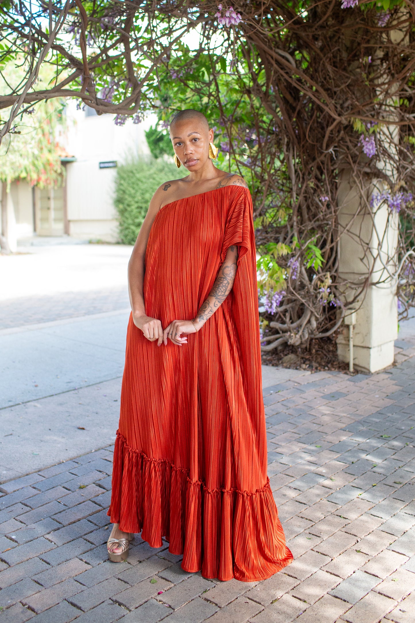 Tatjana One-Shoulder Maxi Dress in Solar Flare