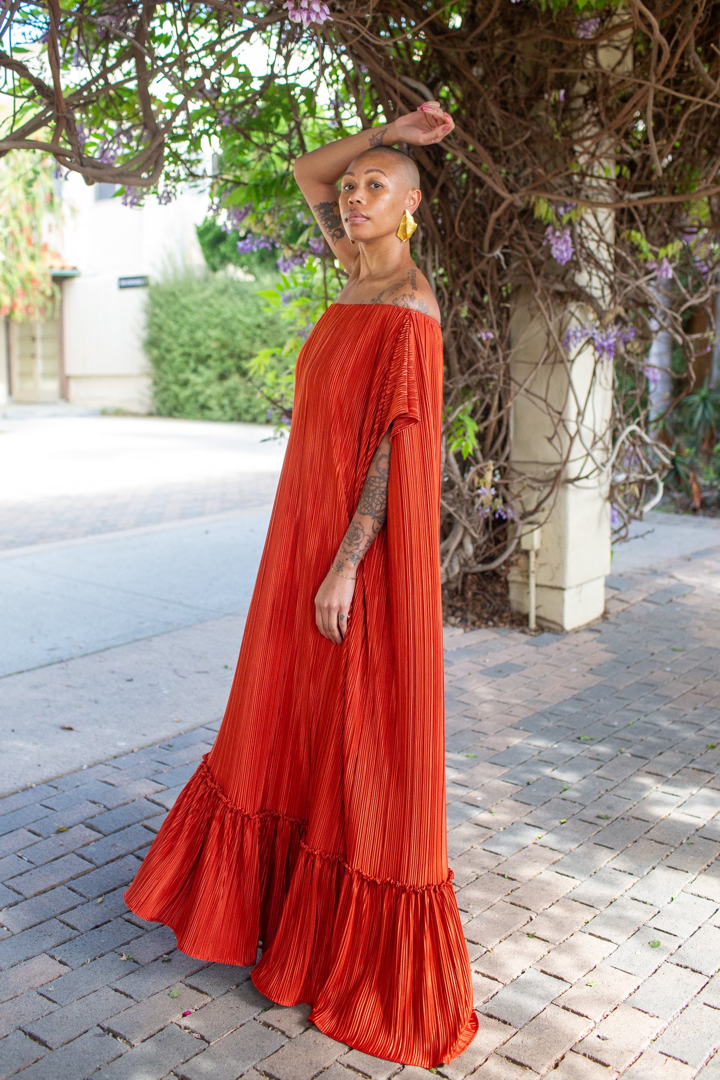 Tatjana One-Shoulder Maxi Dress in Solar Flare